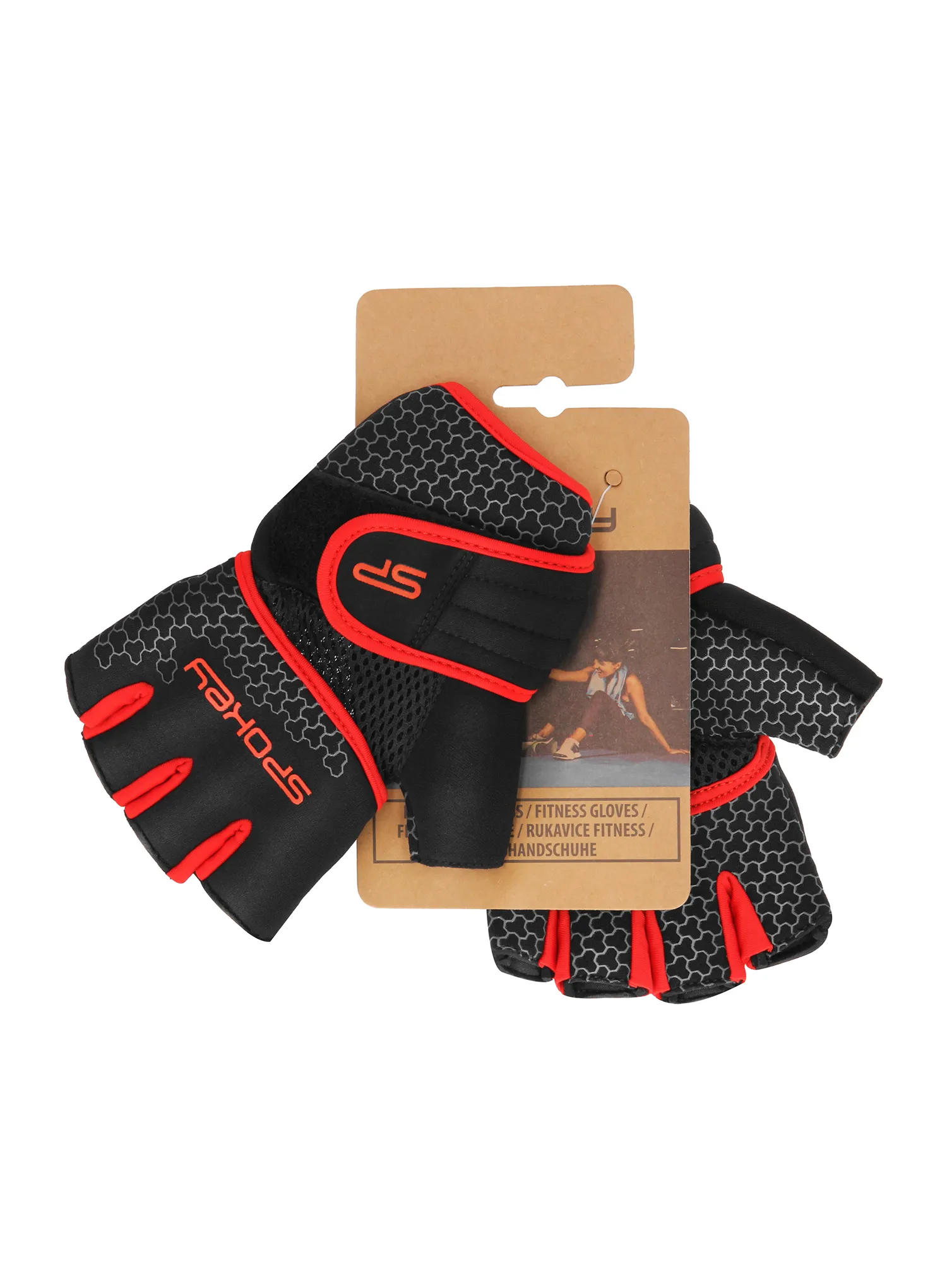 Trainingshandschuhe Spokey Lava - black/red