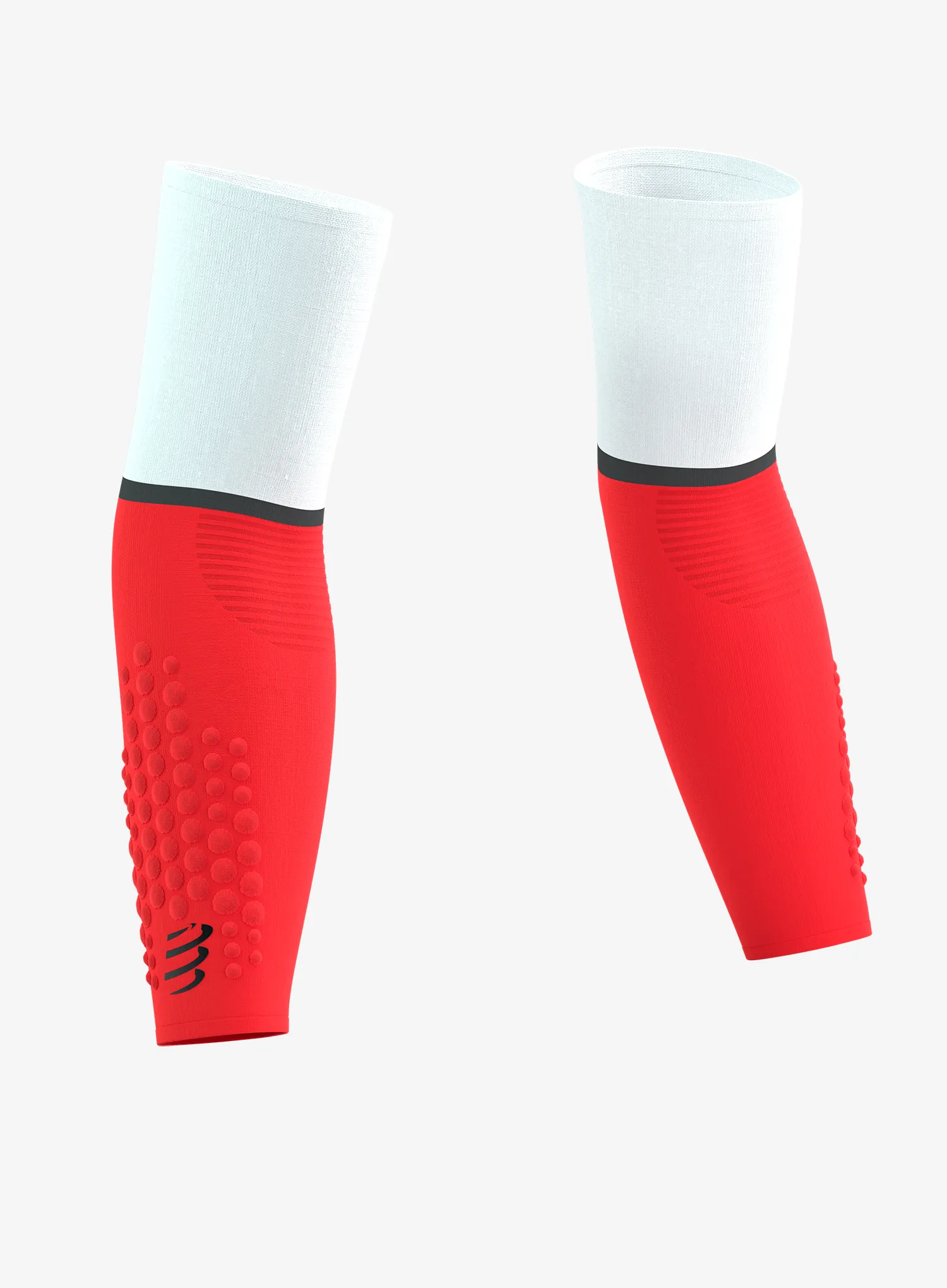 Armlinge Compressport ArmForce Ultralight - white/fluo red