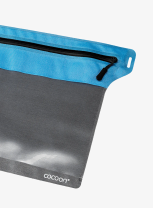 Brustbeutel Cocoon Zippered Flat Document Bag L - grey/blue