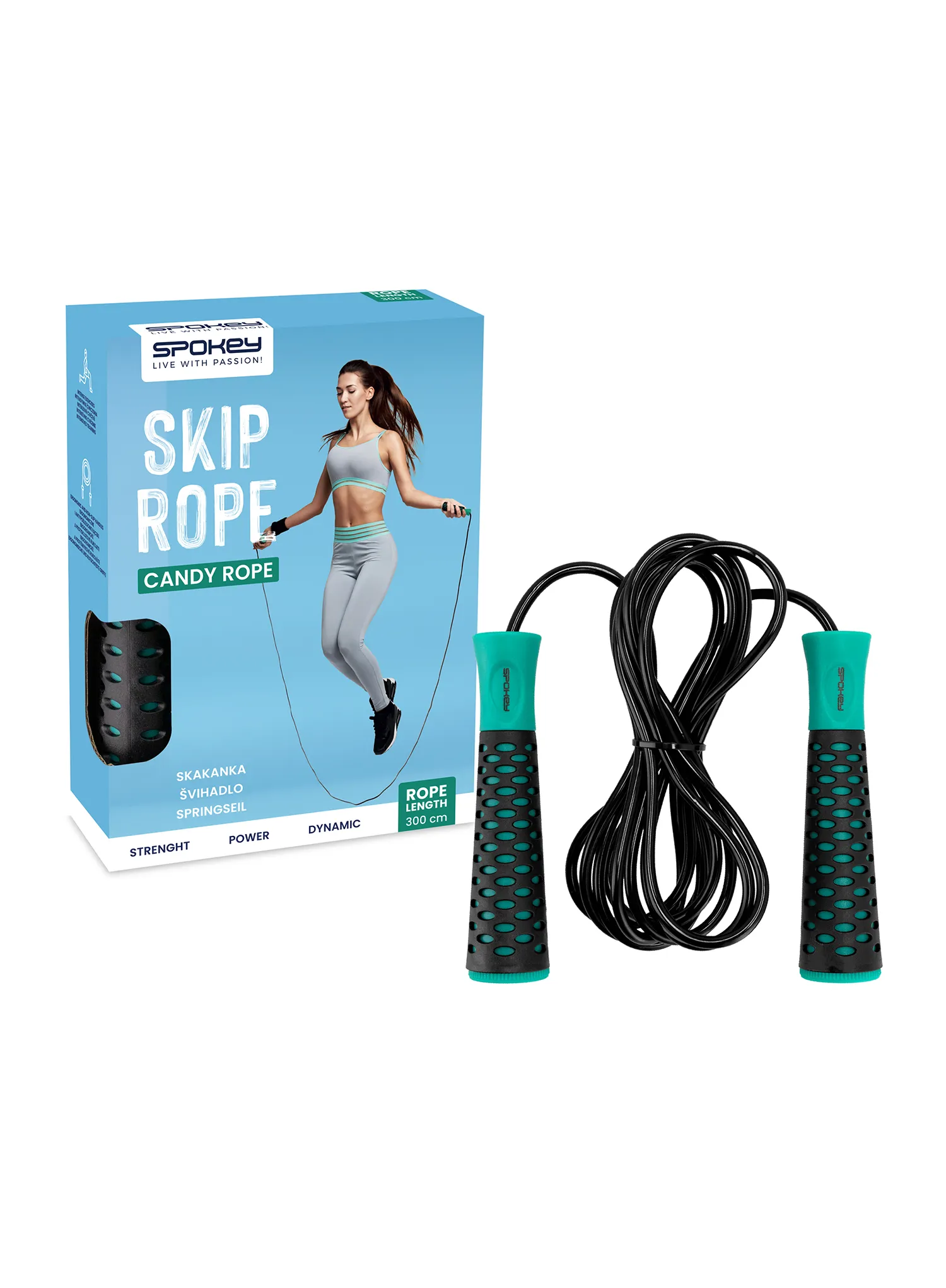 Springseil Spokey Candy Rope - black/green