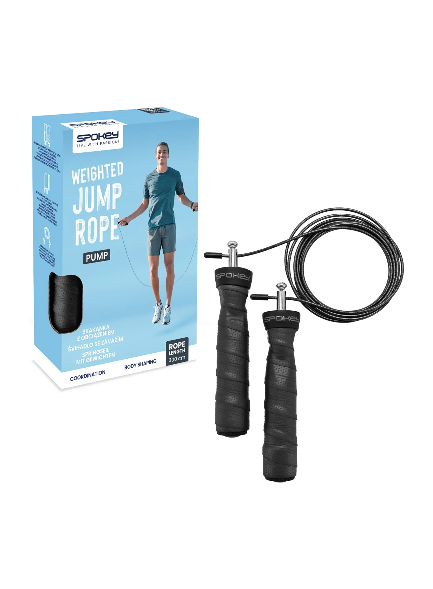 Springseil Spokey Pump - black