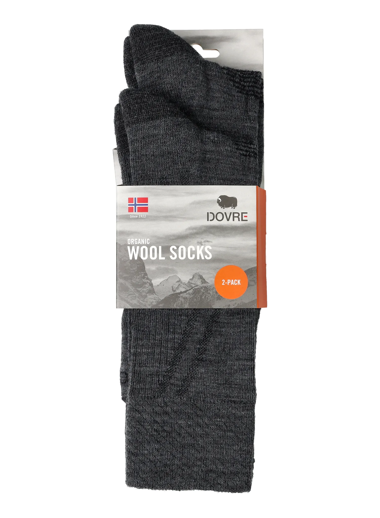 Trekkingsocken Dovre Terrysocks Org Wool 2-Pack - dark grey melange