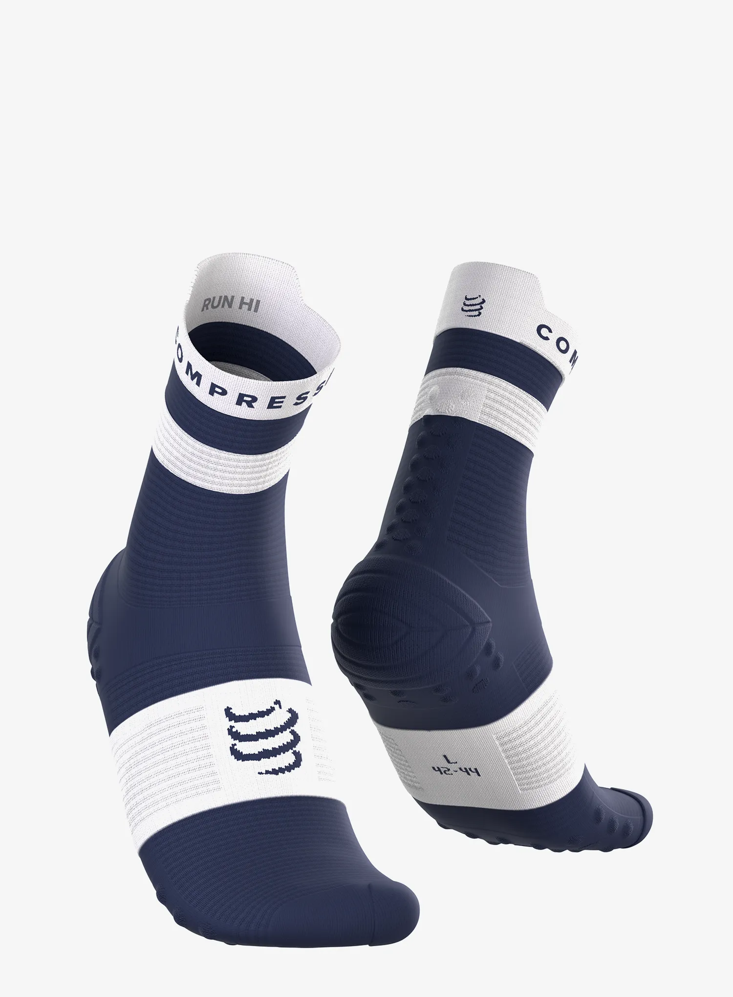Laufsocken Herren Compressport Pro Racing Socks v4.0 Run High - peacoat/white