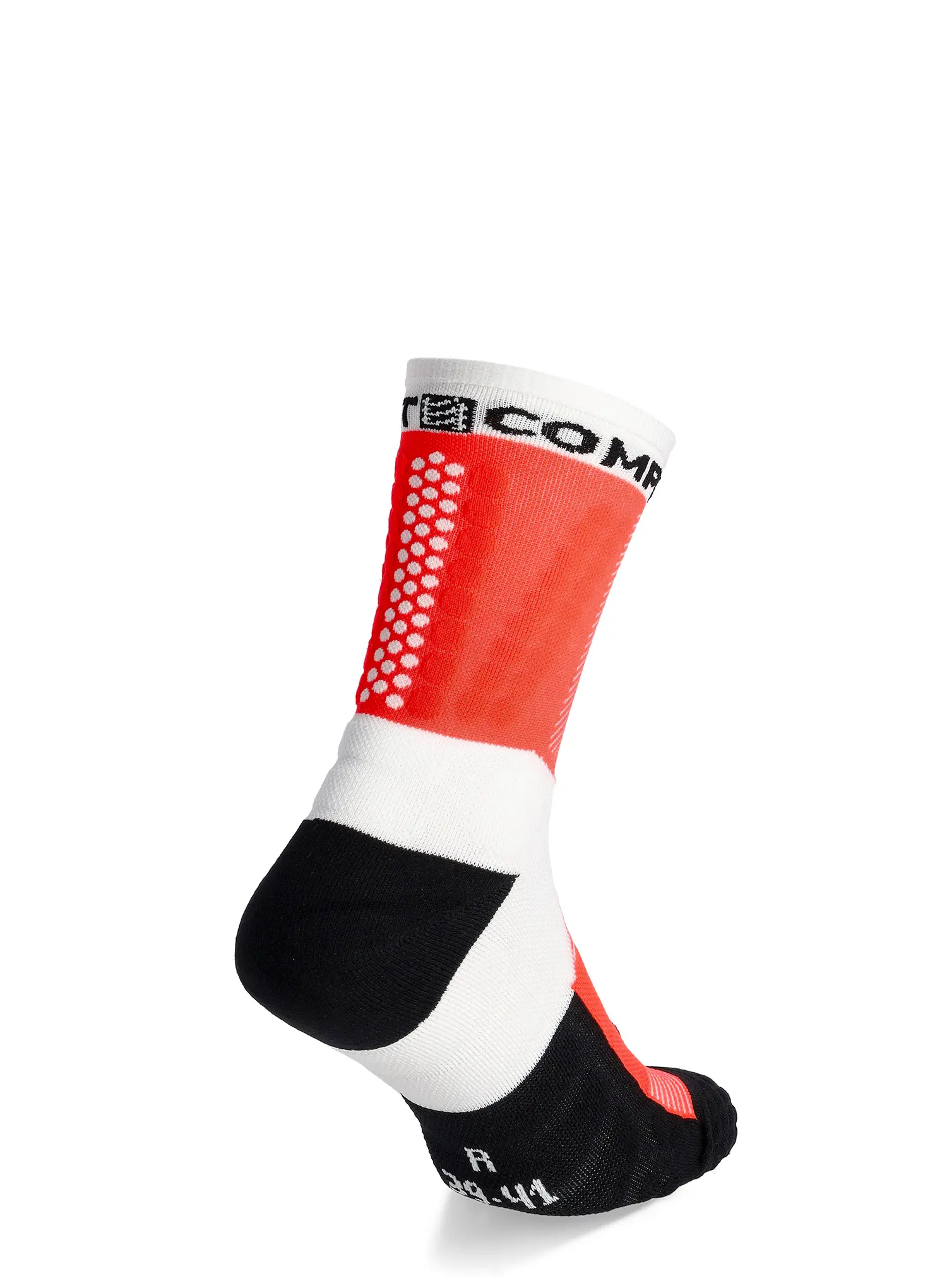 Laufsocken Herren Compressport Ultra Trail Socks v2.0 - white/fluo red