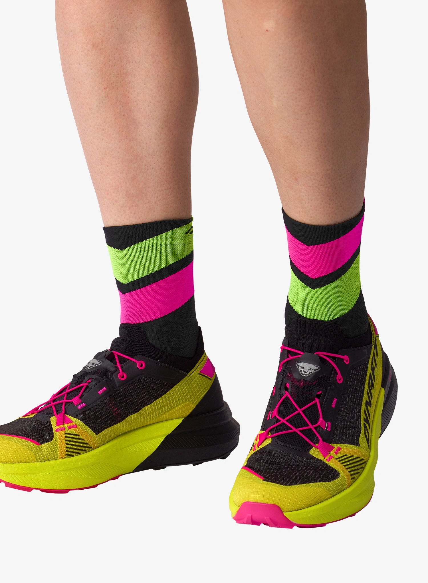 Laufsocken Herren Dynafit Ultra Mid Socks - black out/pink glo