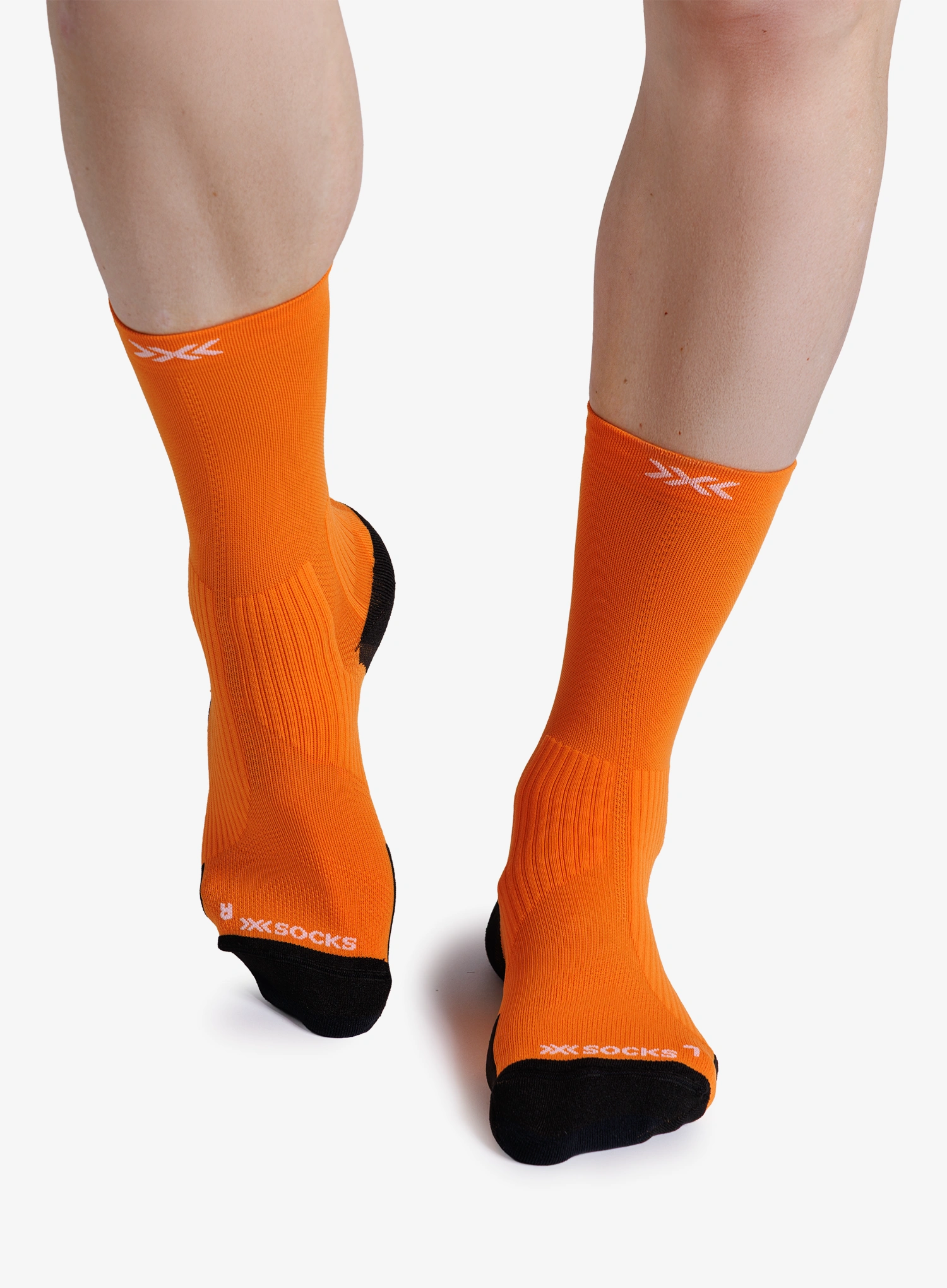Laufsocken Herren X-Socks Trailrun Perform Crew - flame orange