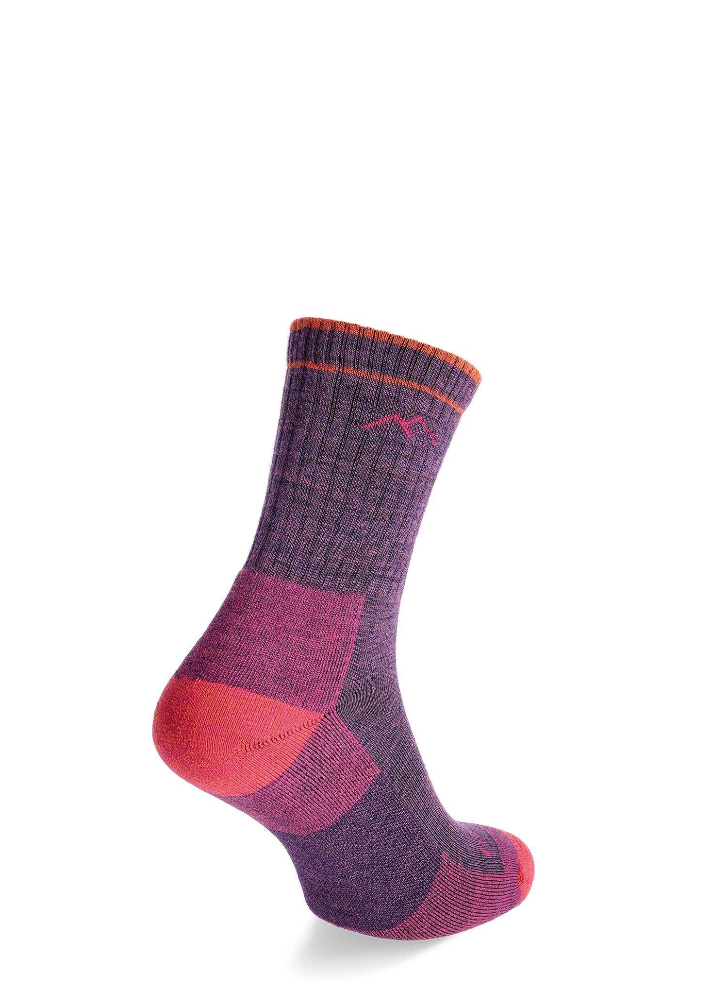 Socken Damen Darn Tough Hiker Micro Crew Midweight with Cushion - plum heather