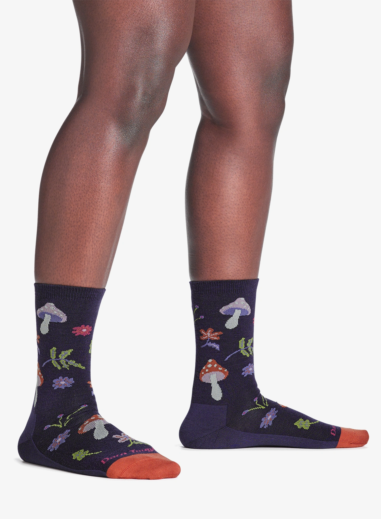 Socken Damen Darn Tough Shroom Bloom Crew Lightweight - blackberry