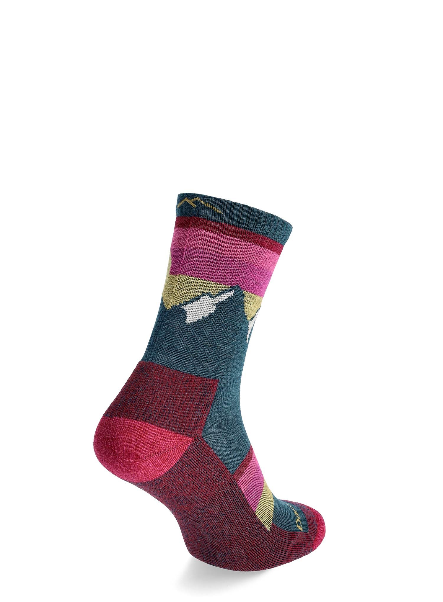 Socken Damen Darn Tough Sunset Ledge Micro Crew Lightweight with Cushion - dark teal