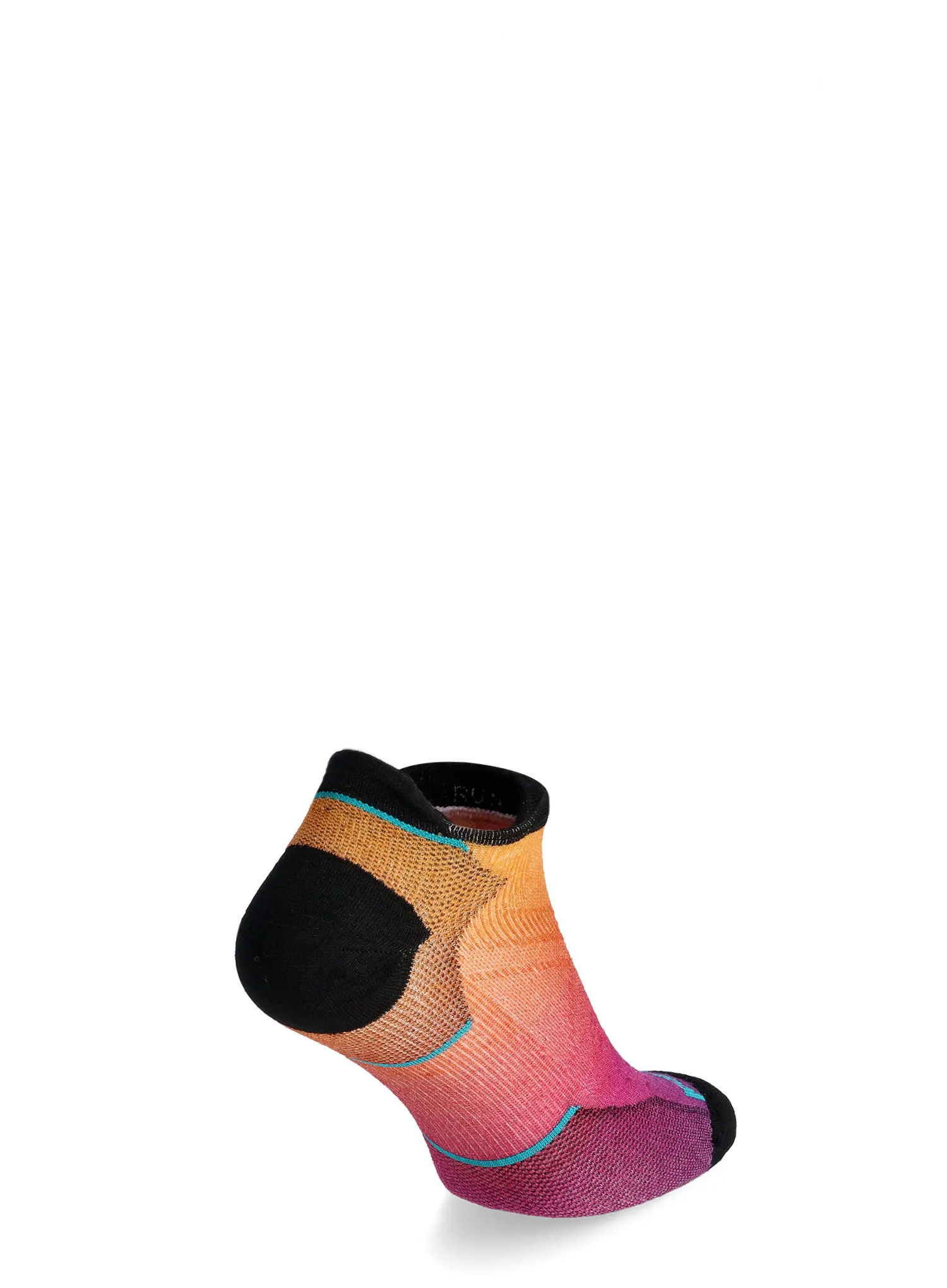 Laufsocken Damen Smartwool Run Zero Cushion Ombre Print Low Ankle Socks - tandoori orange