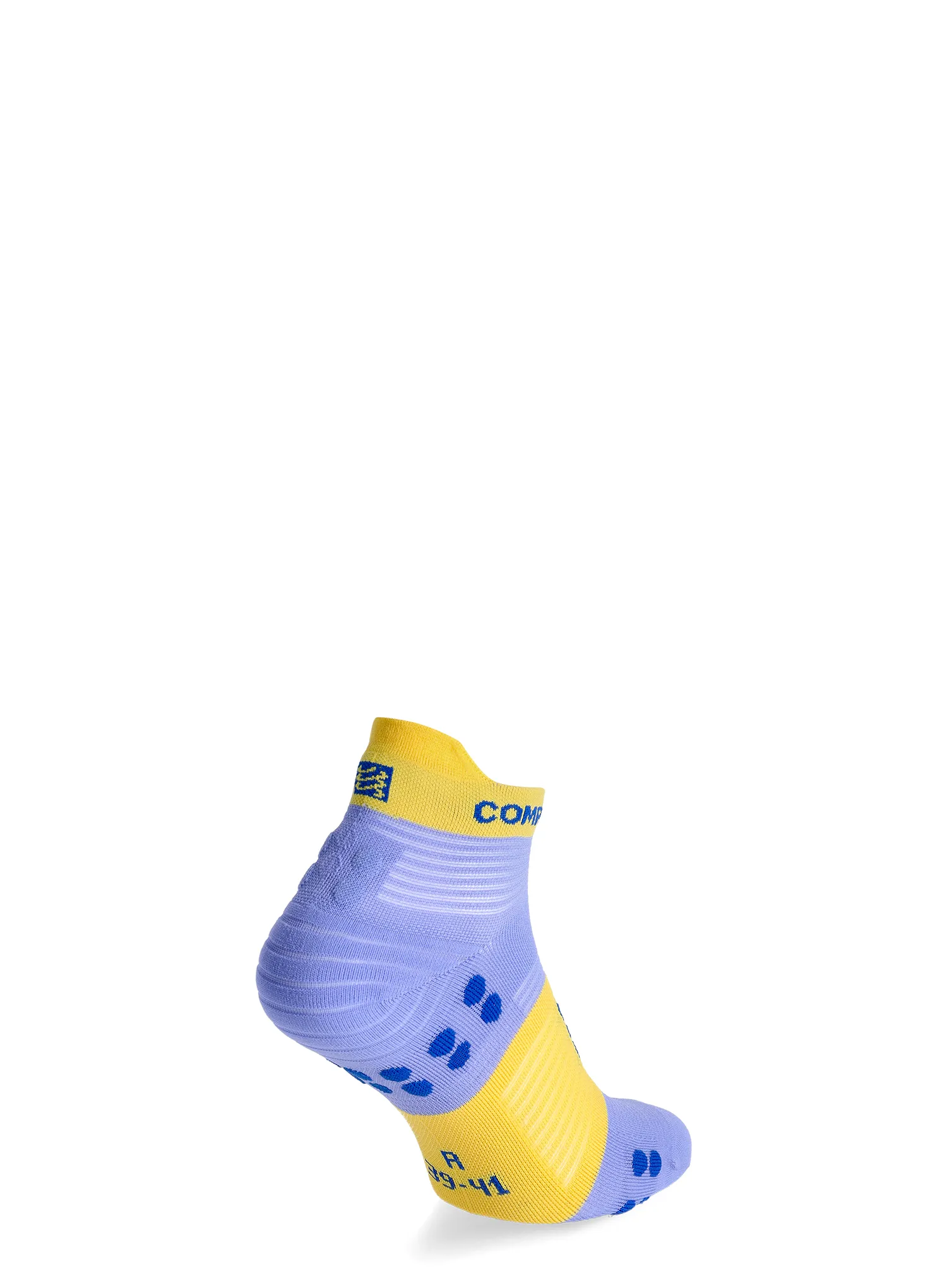Laufsocken Compressport Pro Racing Socks v4.0 Run Low - jacaranda/maize