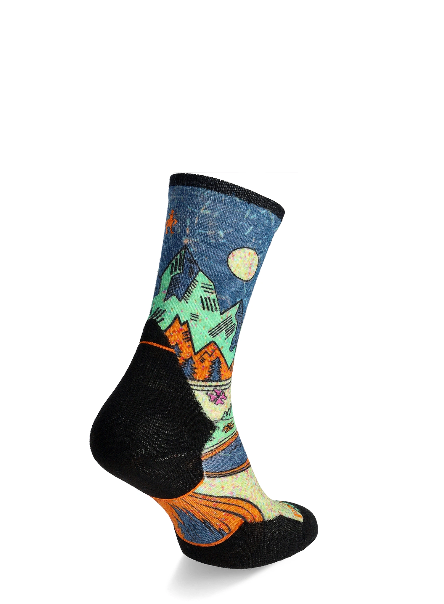 Laufsocken Damen Smartwool Trail Run Targeted Cushion Mountain Print Crew Socks - twilight blue