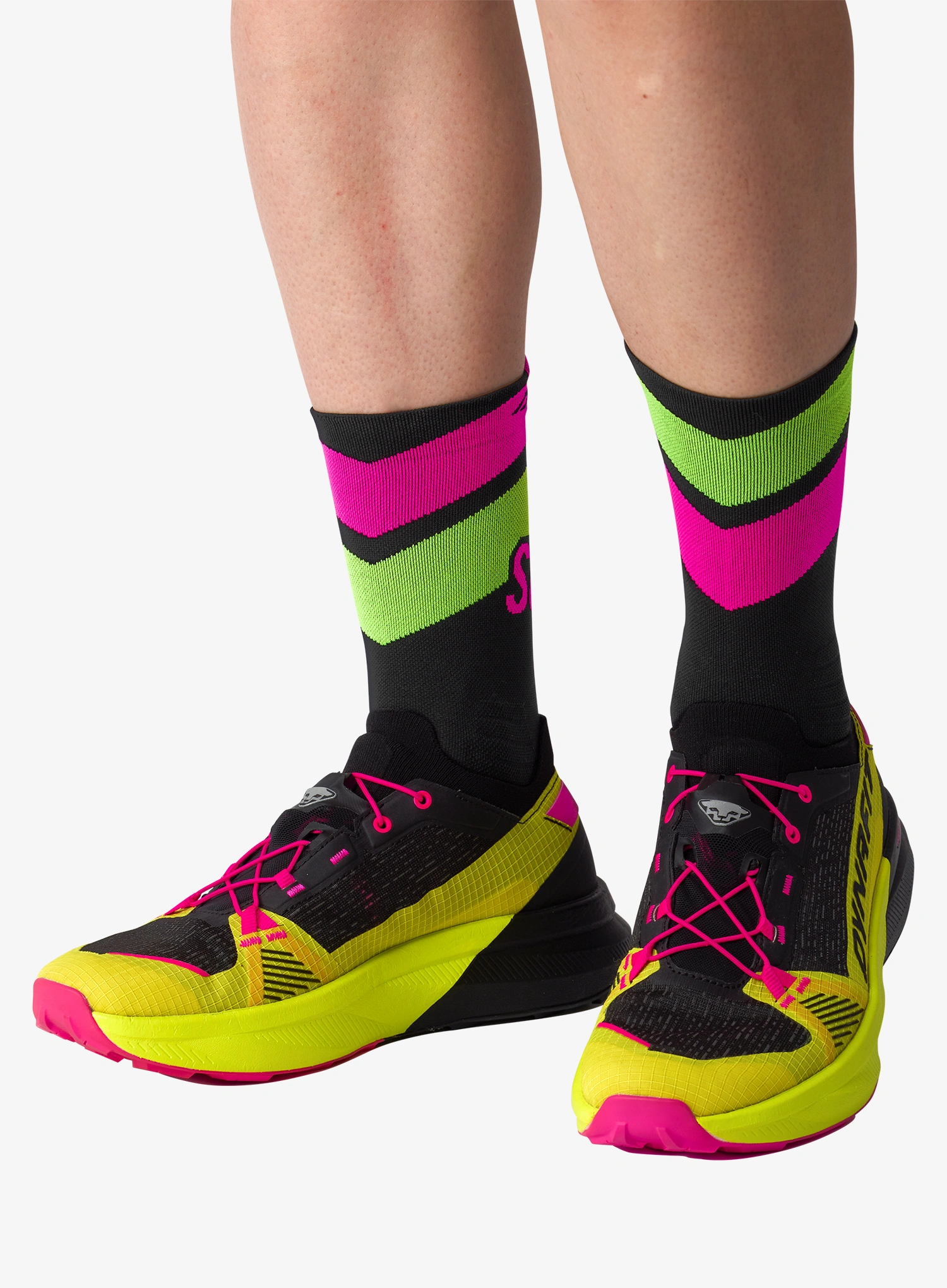 Laufsocken Dynafit Ultra Crew Socks - black out/ultra yellow