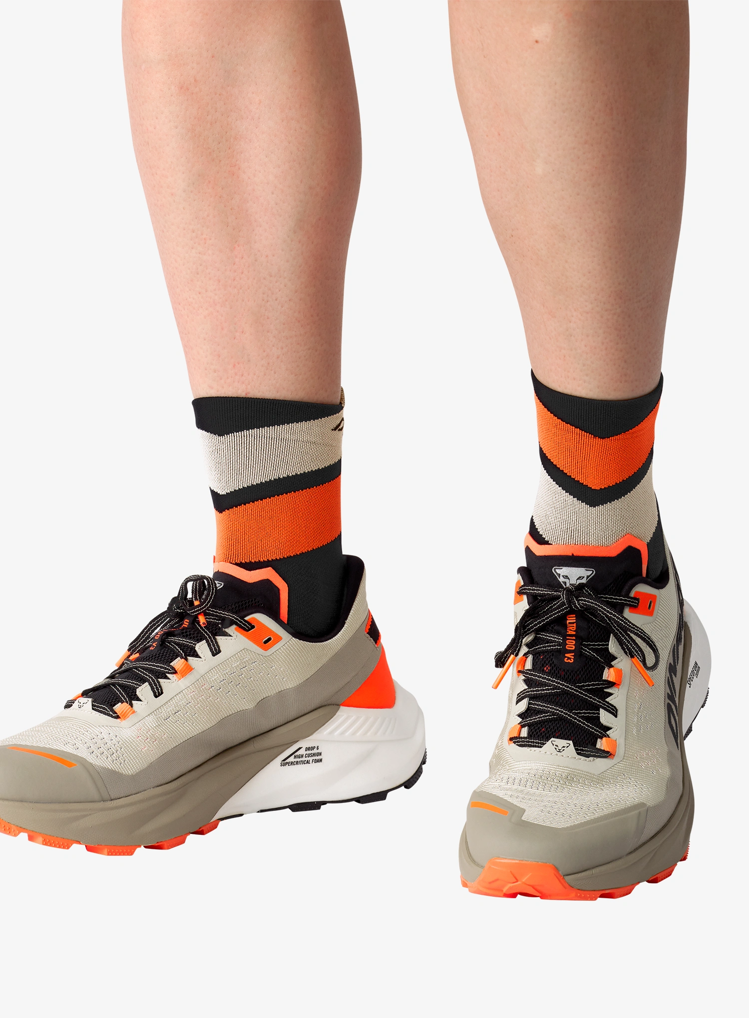 Laufsocken Dynafit Ultra Mid Socks - black out/ultra orange