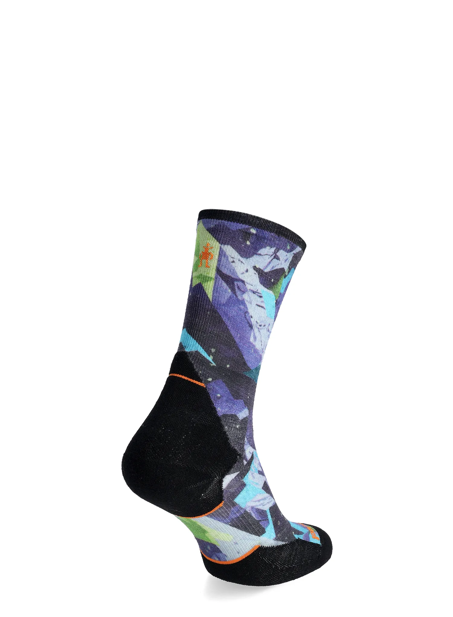 Laufsocken Smartwool Trail Run Targeted Cushion Summit Sector Print Crew Socks - nightfall blue