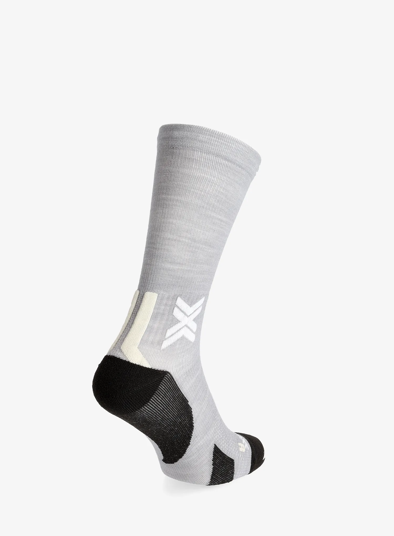 Laufsocken X-Socks Run Discover Merino Crew - seal grey/light sand