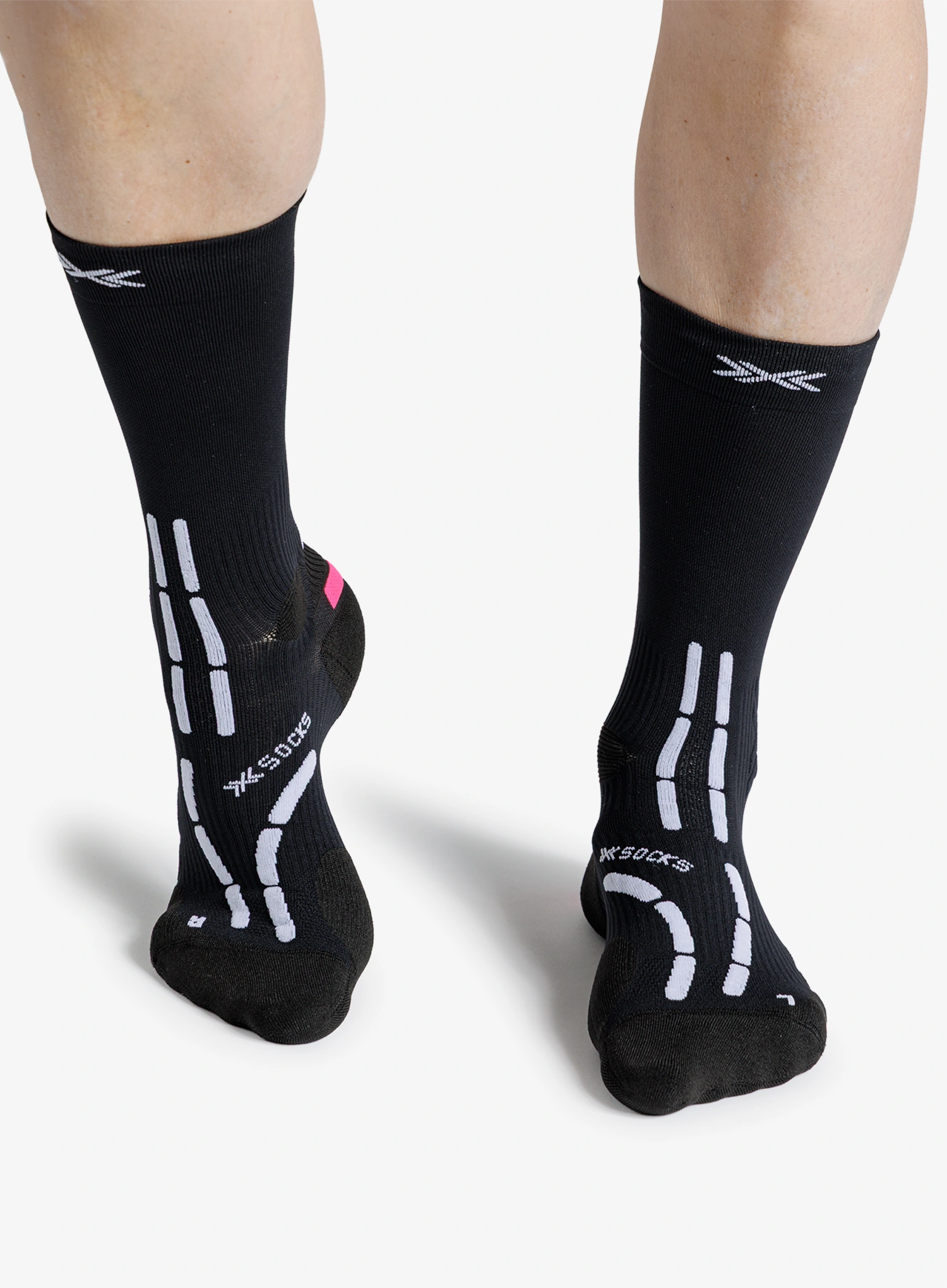 Laufsocken X-Socks Trail Anatomix Crew - x black/x white