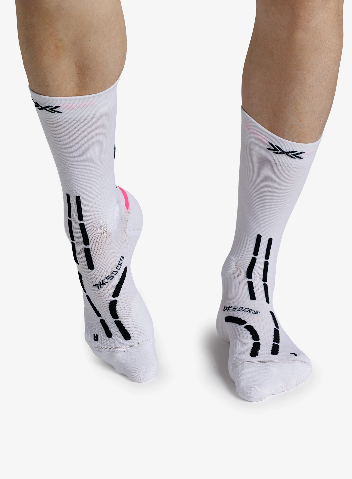 Laufsocken X-Socks Trail Anatomix Crew - x white/x black