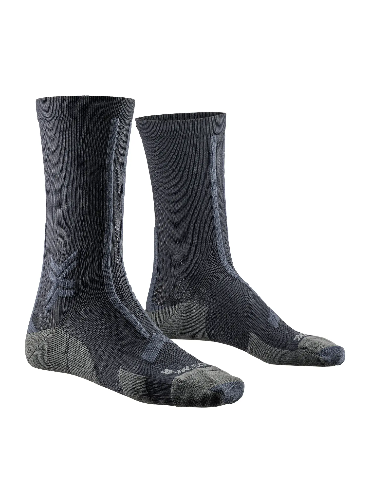 Laufsocken X-Socks Trail Run Discover Crew - black/charcoal