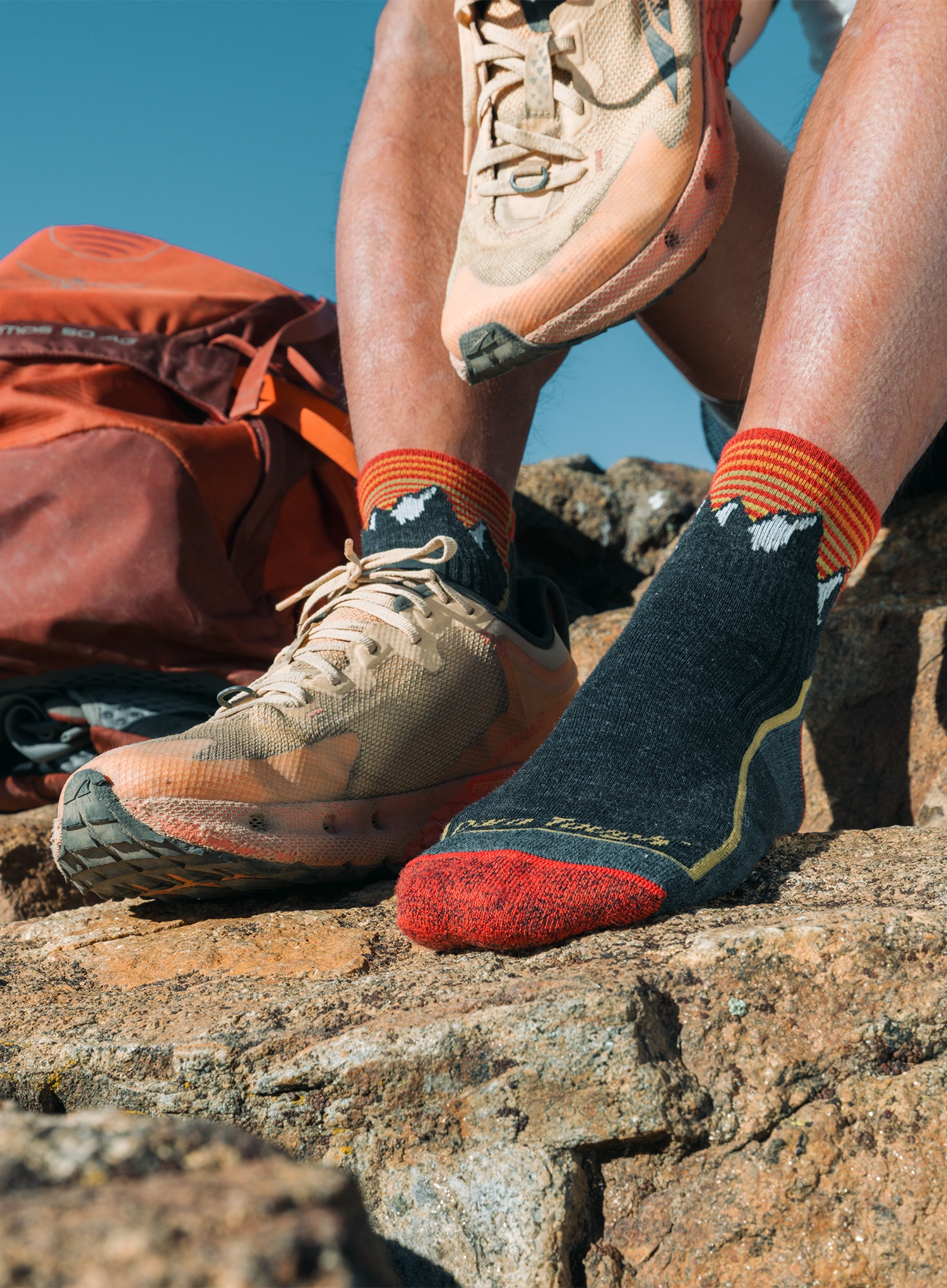 Merinosocken Darn Tough Hiker 1/4 Midweight with Cushion - mountain gray