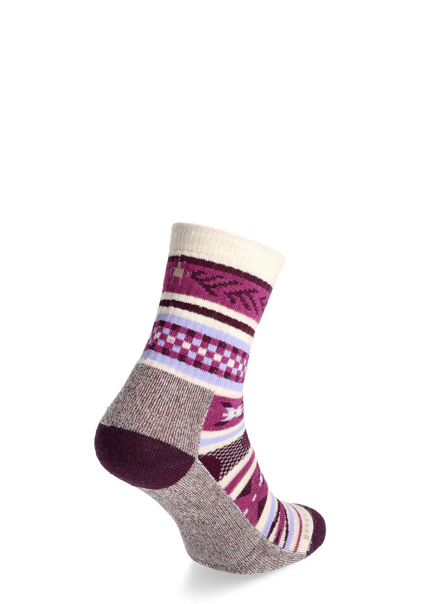 Merinosocken Smartwool Everyday Cabin Games Crew Socks - meadow mauve