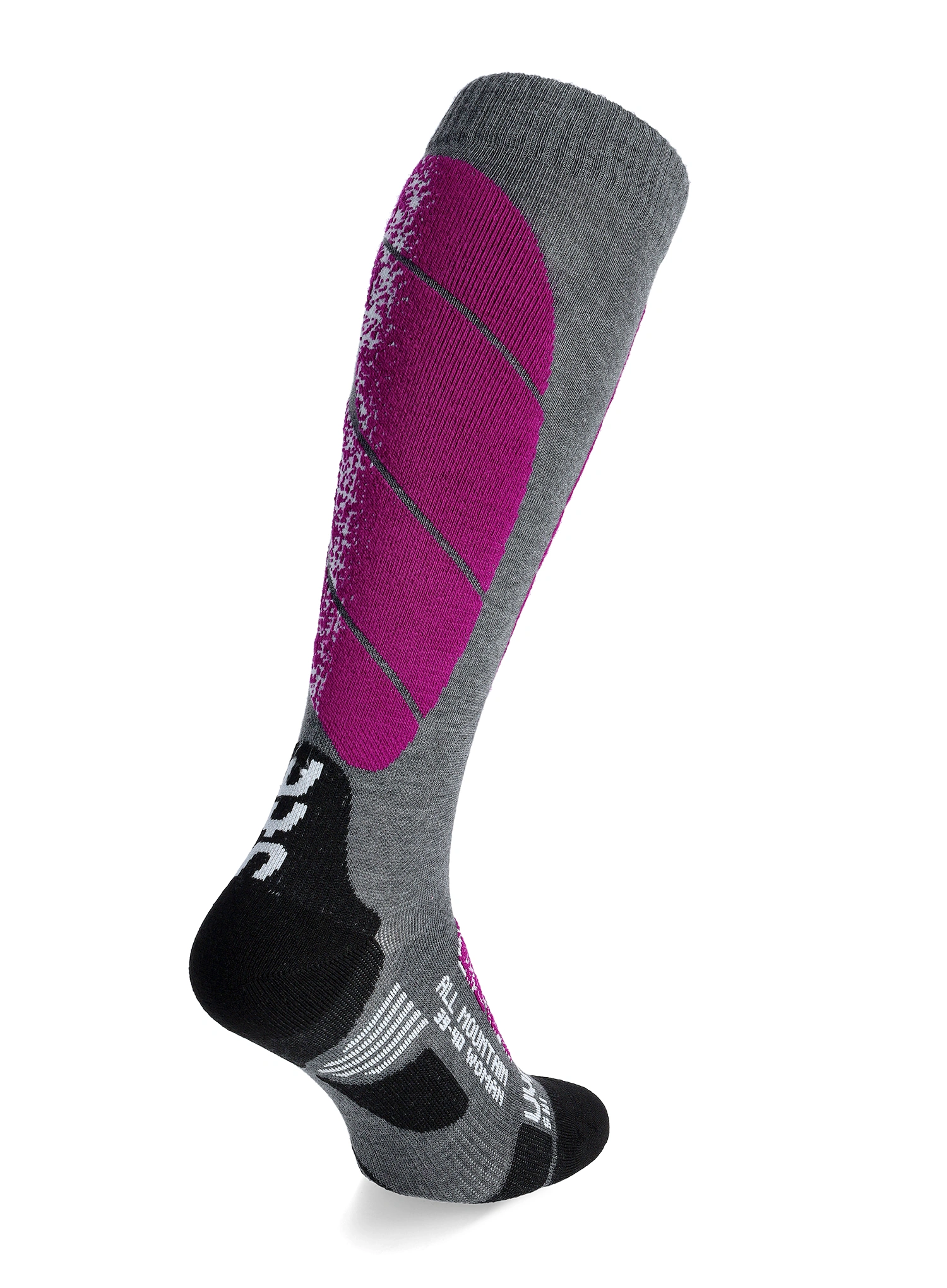 Skisocken Damen UYN Ski All Mountain - medium grey melange/purple