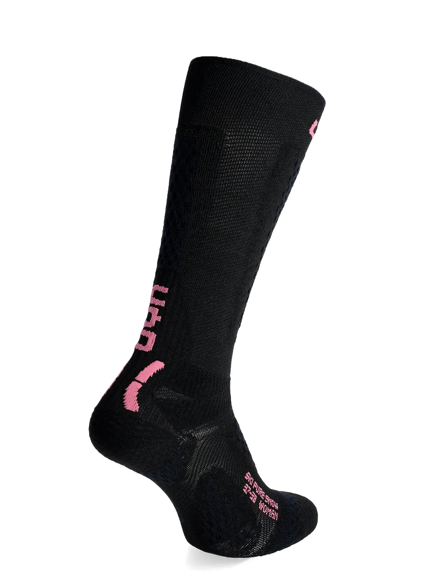 Skisocken Damen UYN Ski One Pure Snow Socks  - black/pink