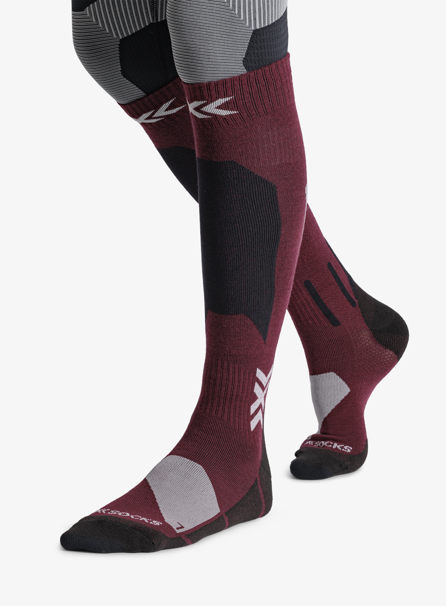 Skisocken X-Socks Ski Discover Merino OTC - oxide red