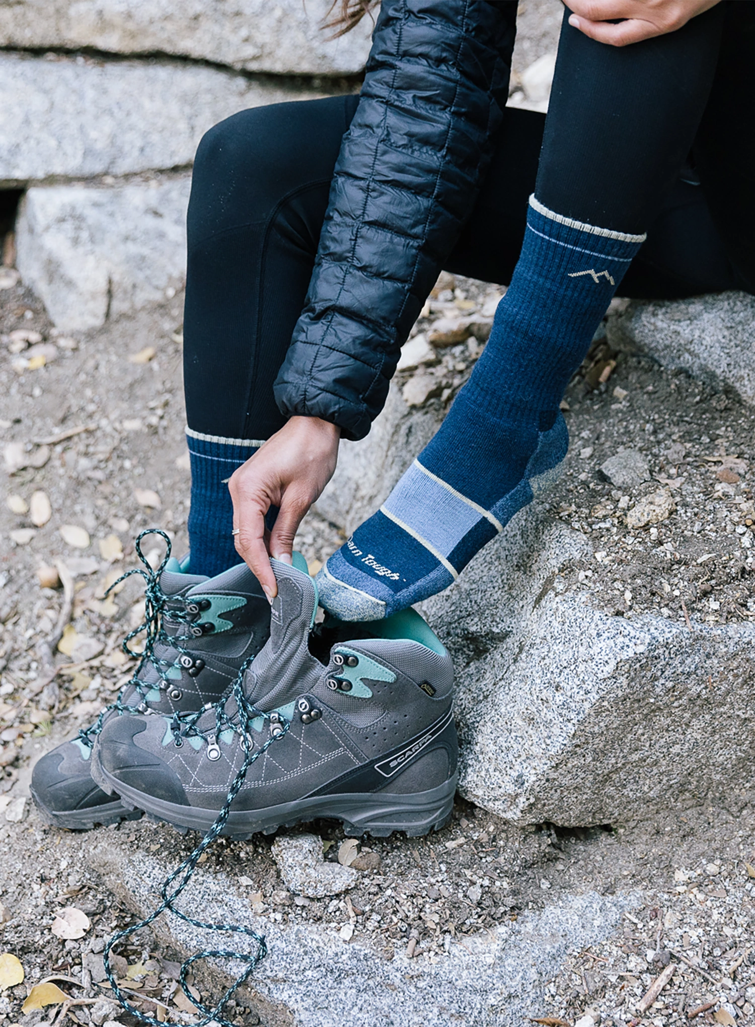Wandersocken Damen Darn Tough Hiker Boot Midweight with Full Cushion - eclipse