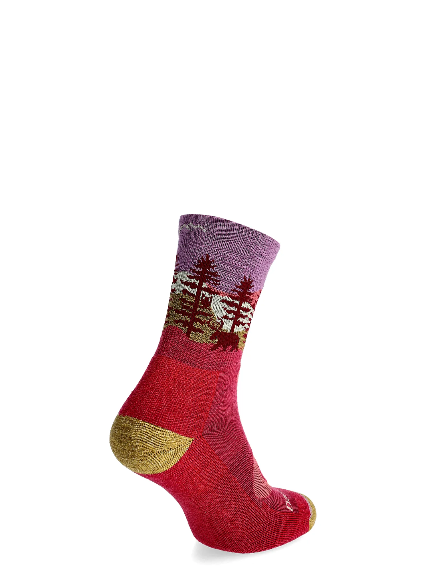 Wandersocken Damen Darn Tough Northwoods Micro Crew Midweight with Cushion - cranberry