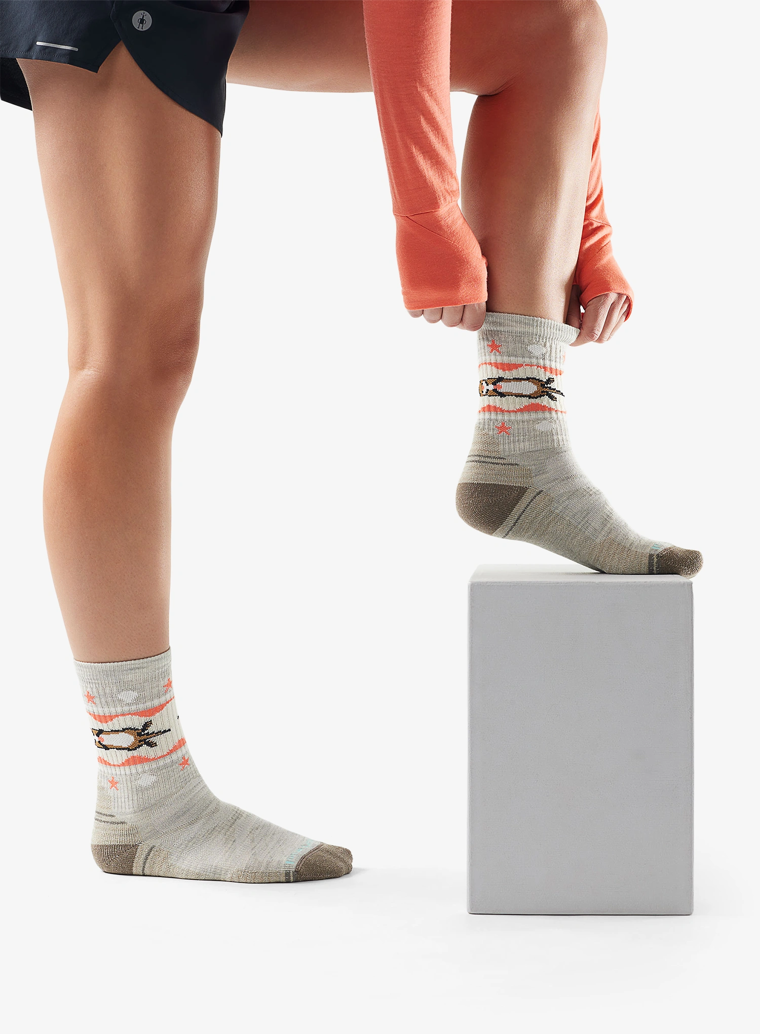 Wandersocken Damen Smartwool Hike Light Cushion Otter Float Crew Socks - ash