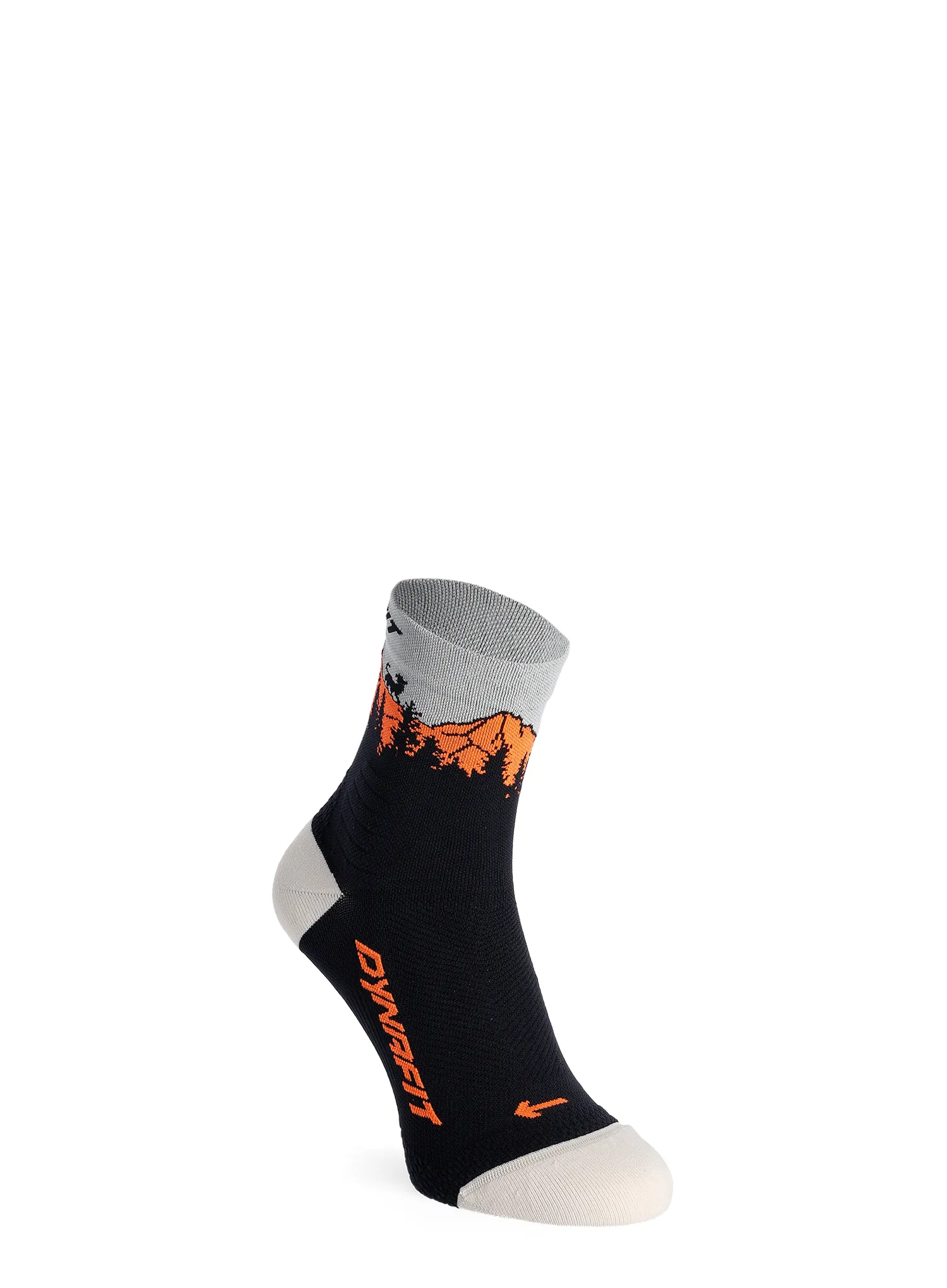 Outdoorsocken Dynafit Traverse Mid Socks - black out/ultra orange