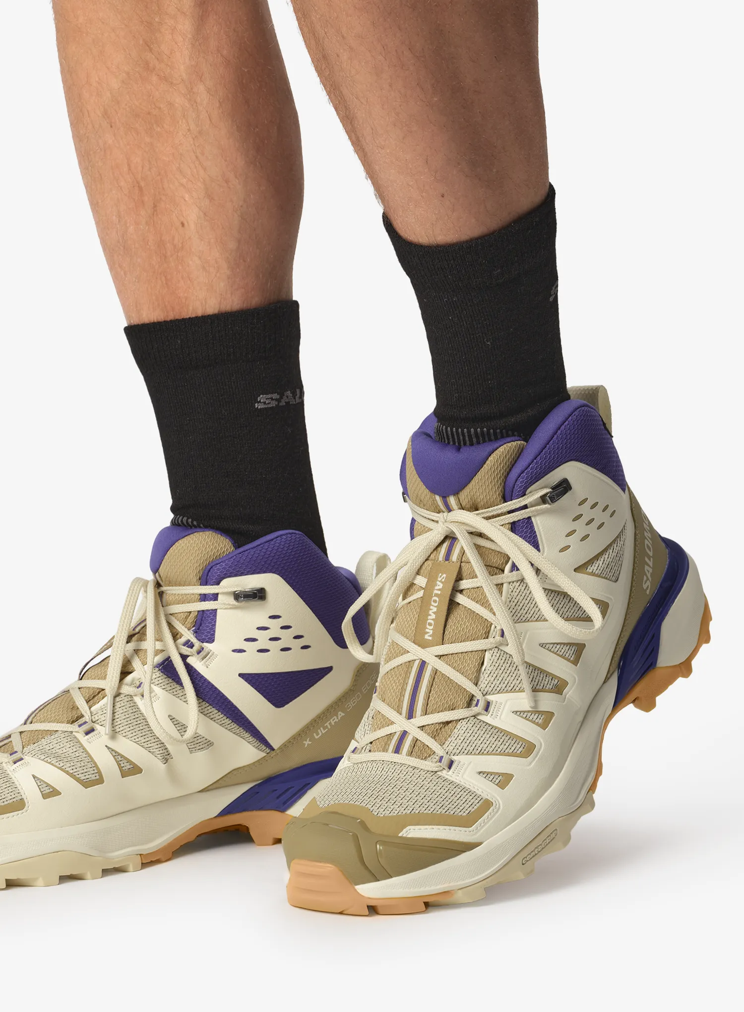 Outdoorsocken Salomon X Ultra Access Crew 2-Pack - bleached sand/black