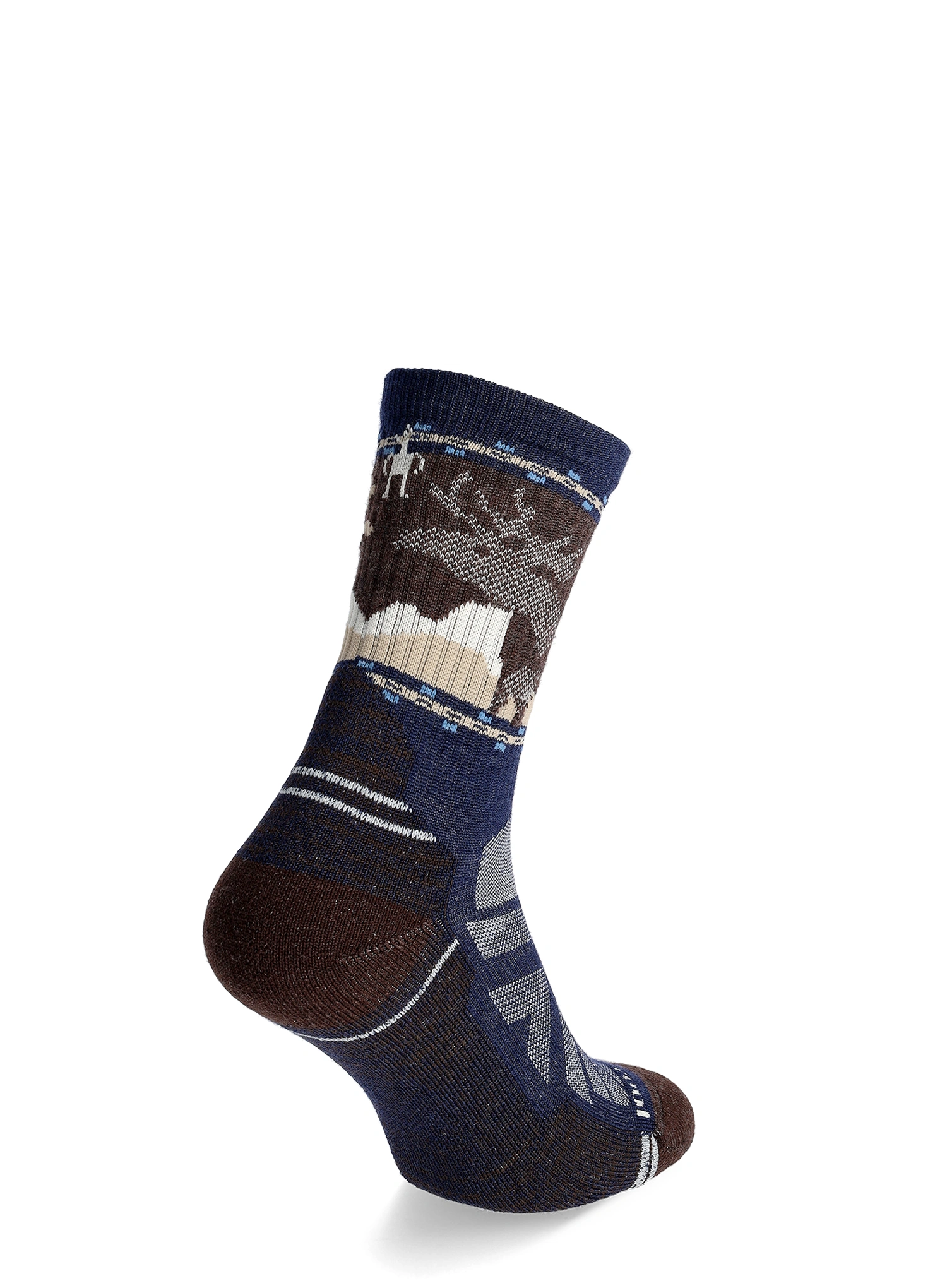 Outdoorsocken Smartwool Hike Light Cushion Mountain Moose Crew Socks - deep navy