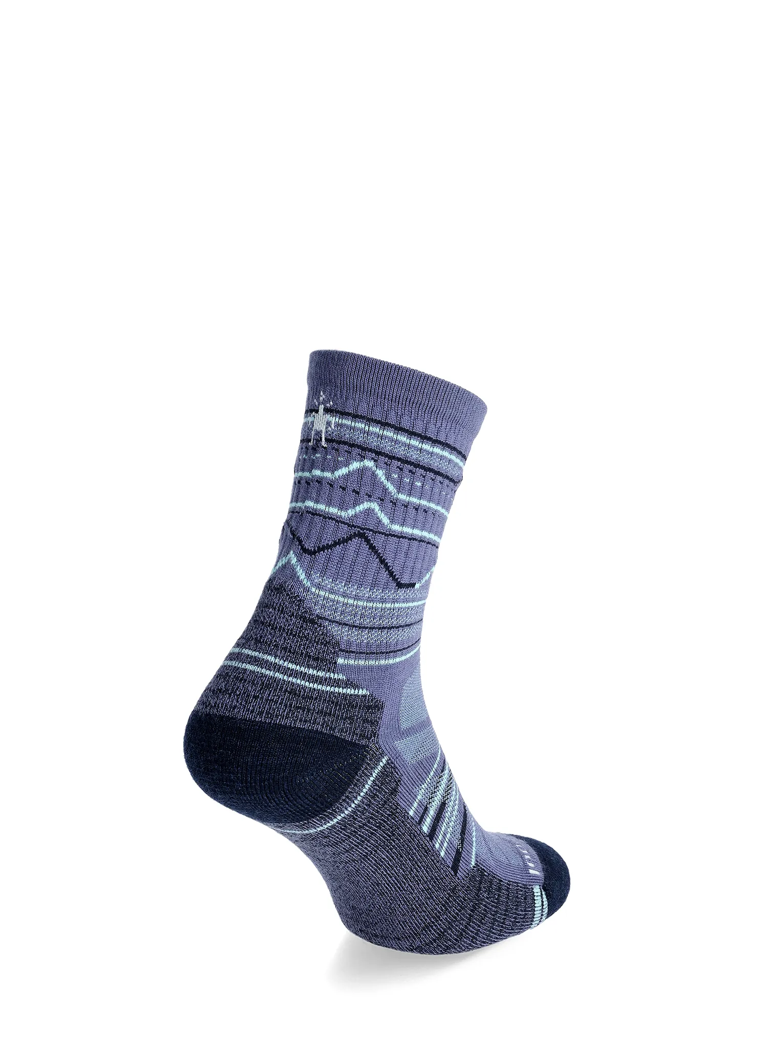 Outdoorsocken Smartwool Hike Light Cushion Mountain Range Crew Socks - nightfall blue