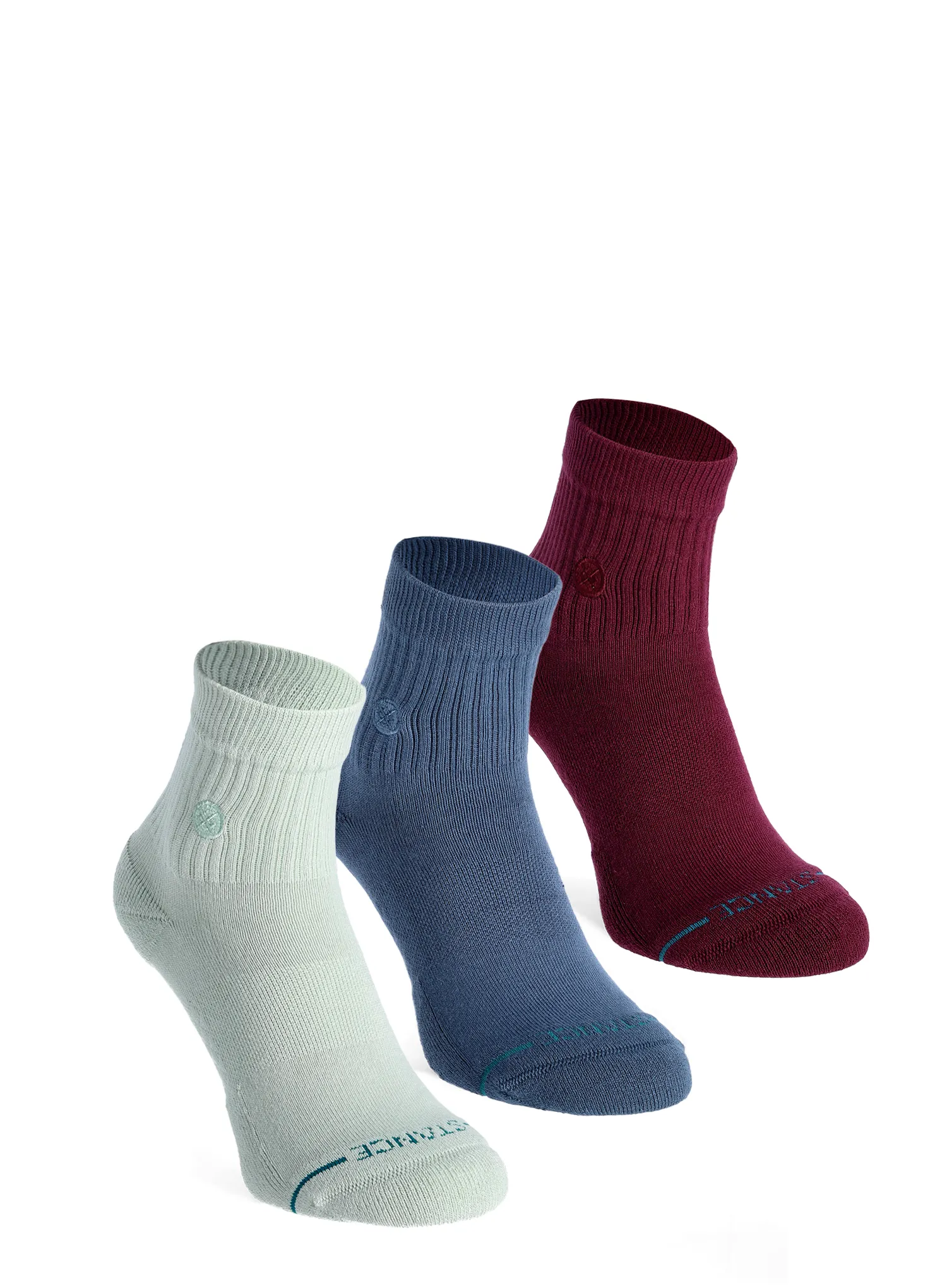 Outdoorsocken Stance Icon Quarter 3 Pack - pale blue