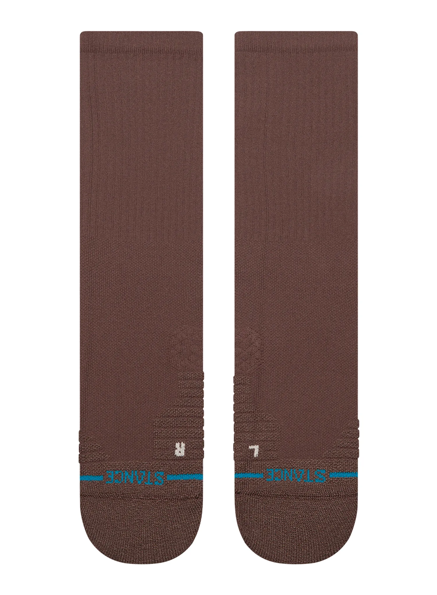 Outdoorsocken Stance Solid Mid Ribbed Crew - brown