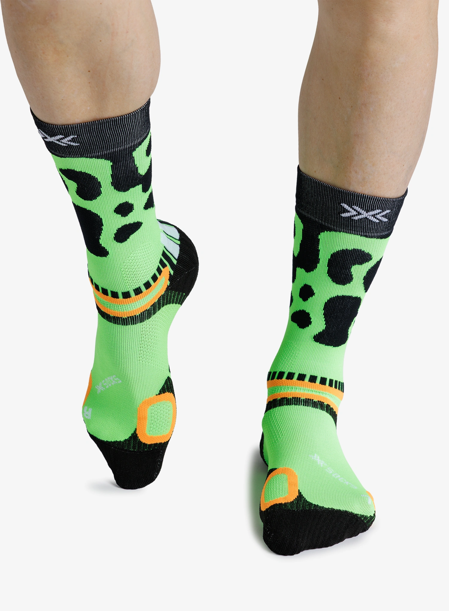 Socken X-Socks Hike Discover Crew - fluo green frog