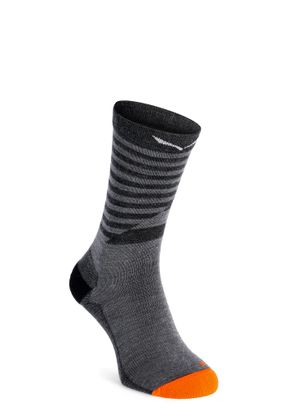 Outdoorsocken Salewa Fanes Hybrid Stripes Merino Crew Socks - medium grey melange