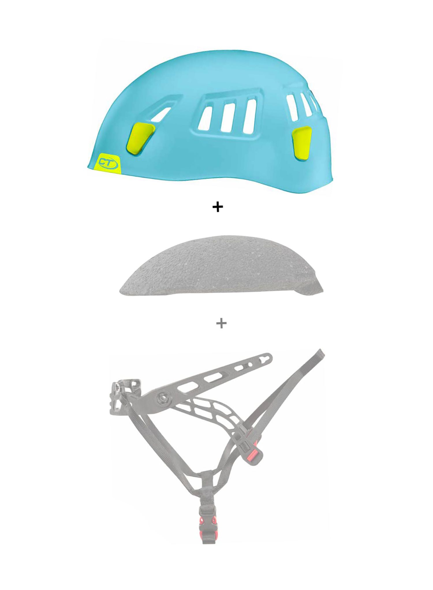 Helmschale Climbing Technology/SKYLOTEC Moon External Shell - light blue/green