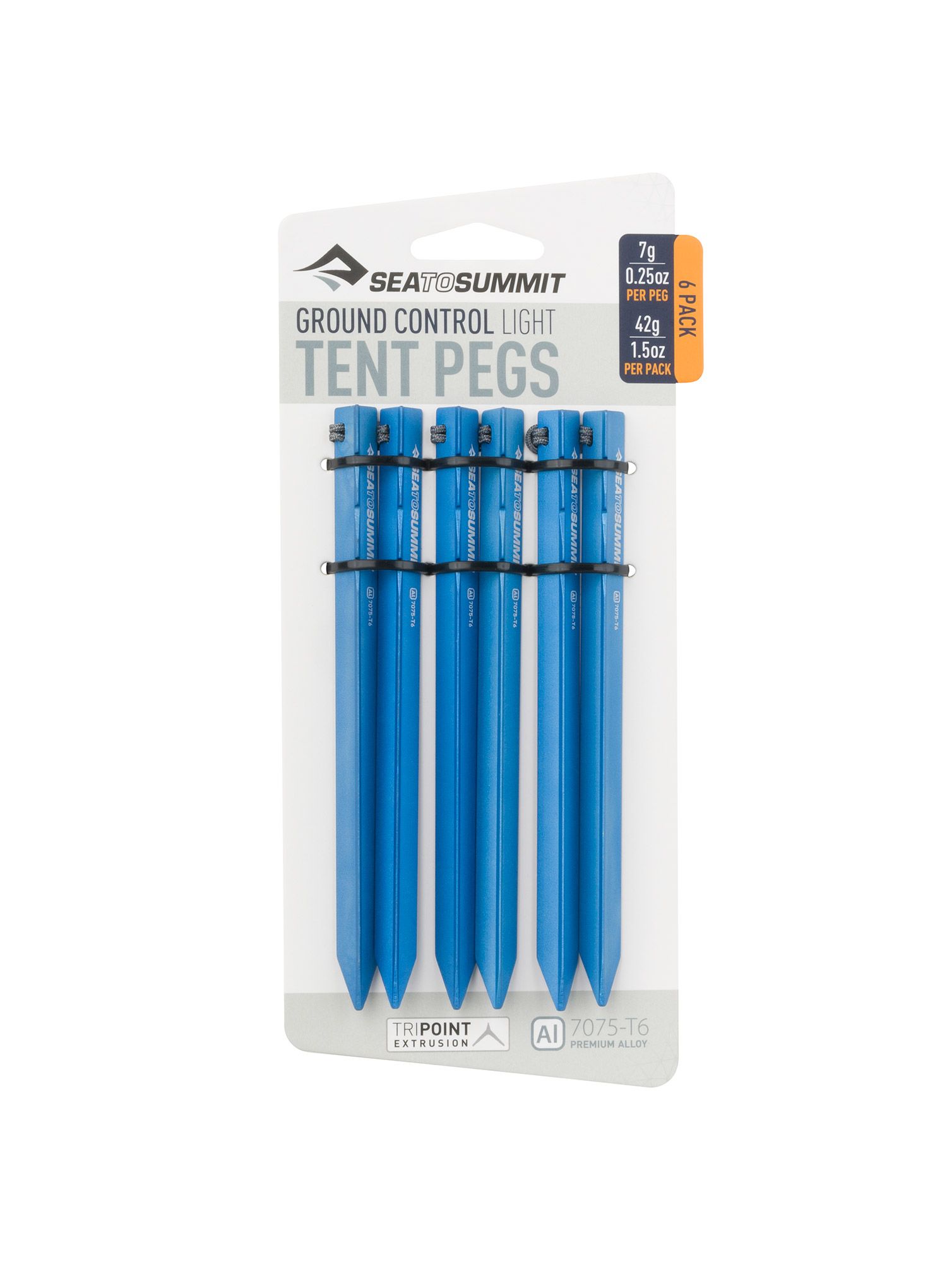 Zeltheringe Sea To Summit Ground Control Light Tent Pegs (6 Pack) - blue