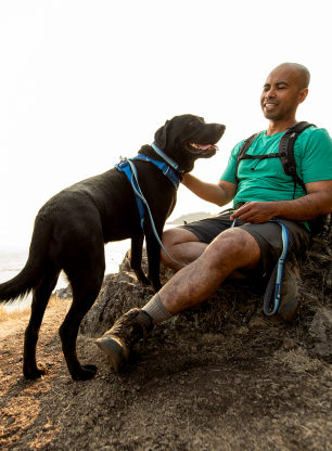 Hundeleine Ruffwear Front Range Leash - mountains logo