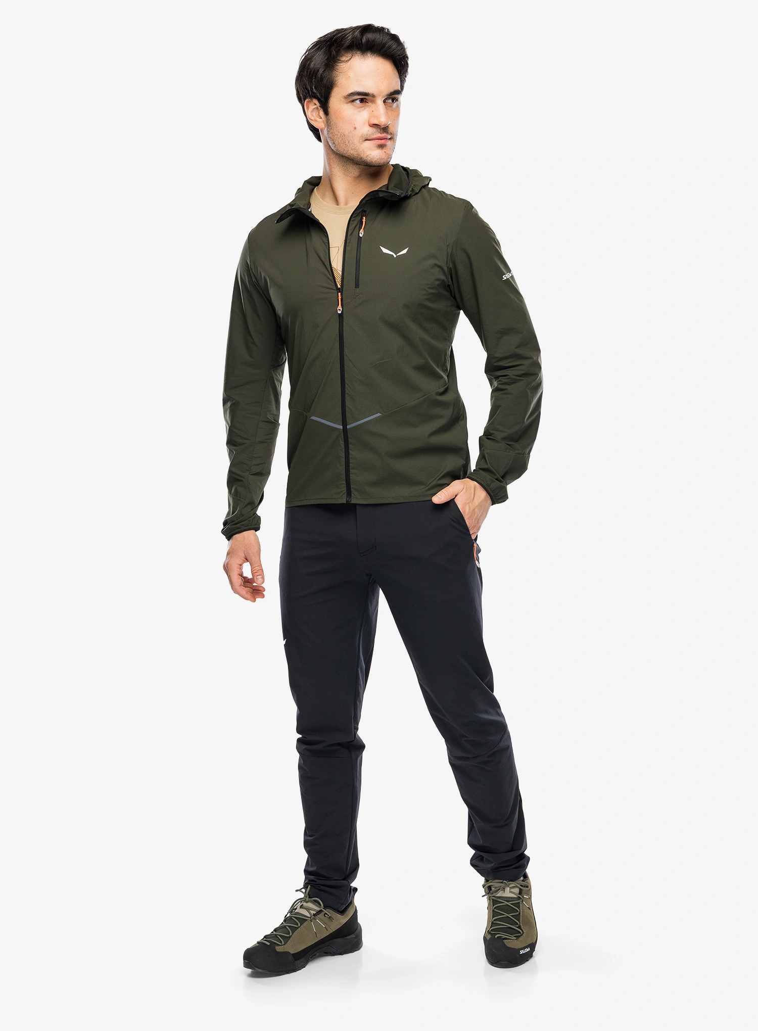 Softshell Salewa Pedroc Wind HD Light Jacket - dark olive