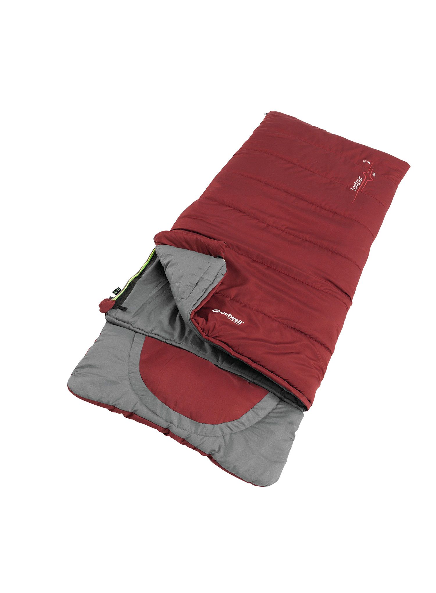 Kinderschlafsack Outwell Contour Junior (140 cm) - red/grey