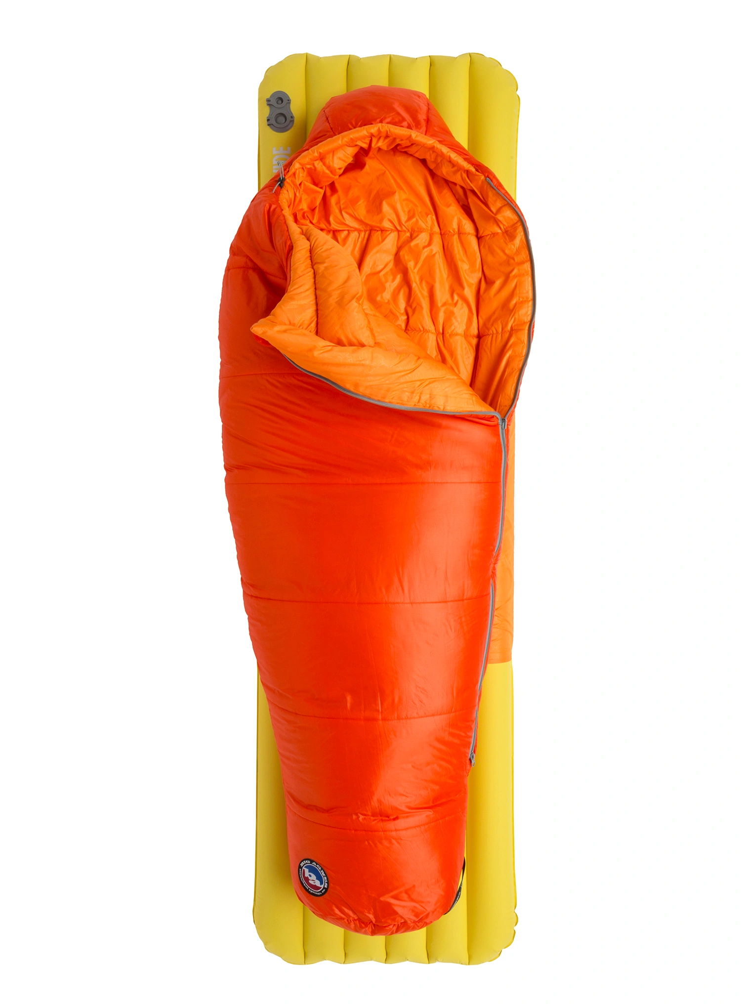 Schlafsack Kinder Big Agnes Wolverine 20 (142 cm) - cherry tomato/tangelo