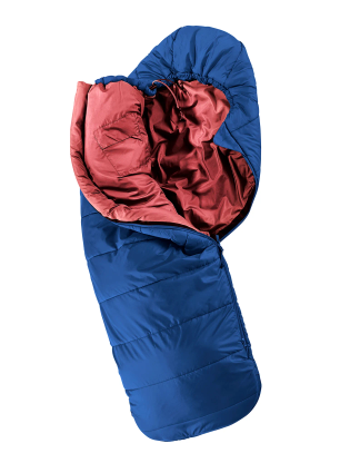 Schlafsack Kinder Deuter Starlight (130-170 cm) - nightblue/redwood