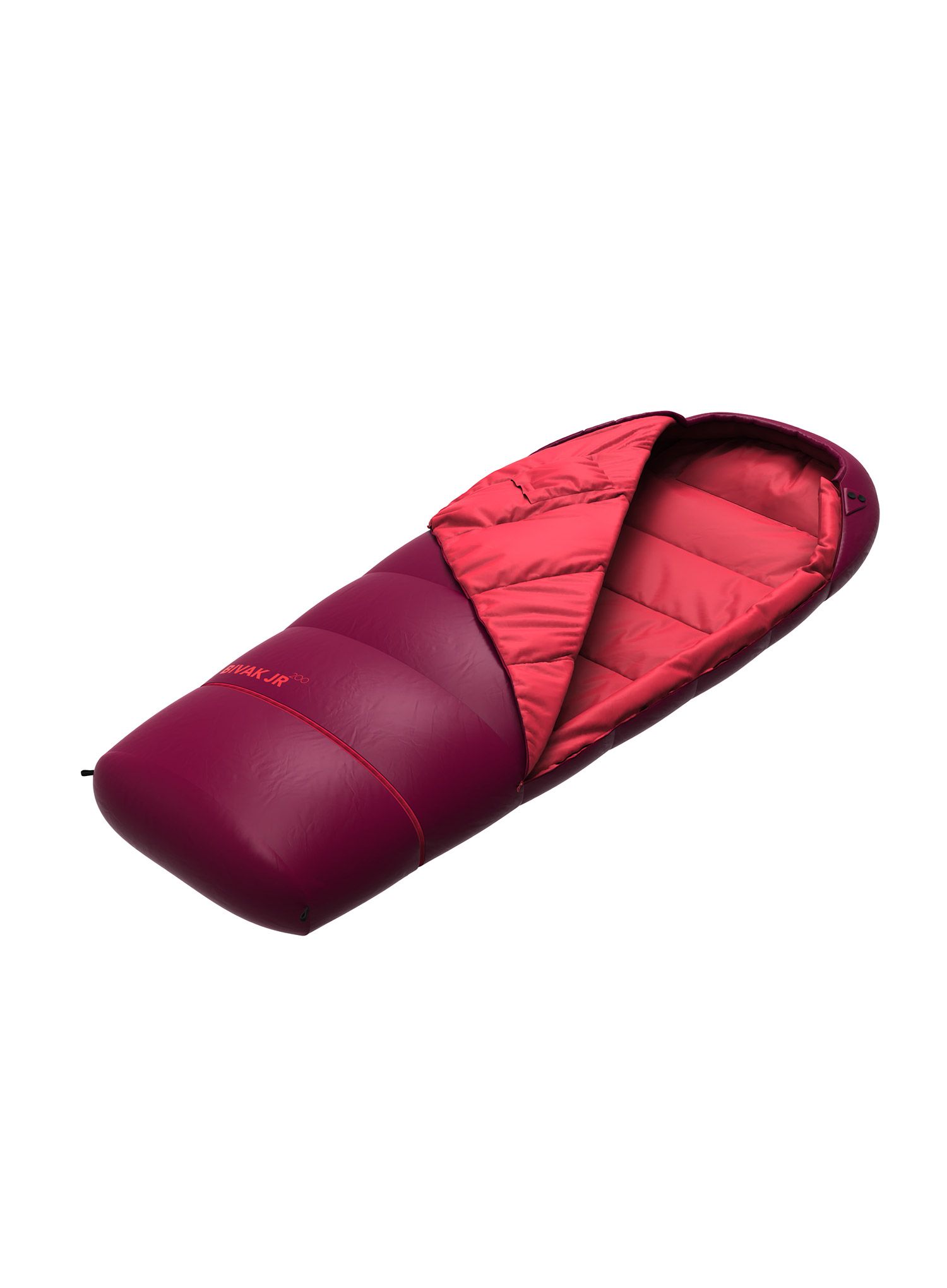 Schlafsack Kinder Hannah Bivak Jr 200 (140 cm) - rhododendron/poppy red II