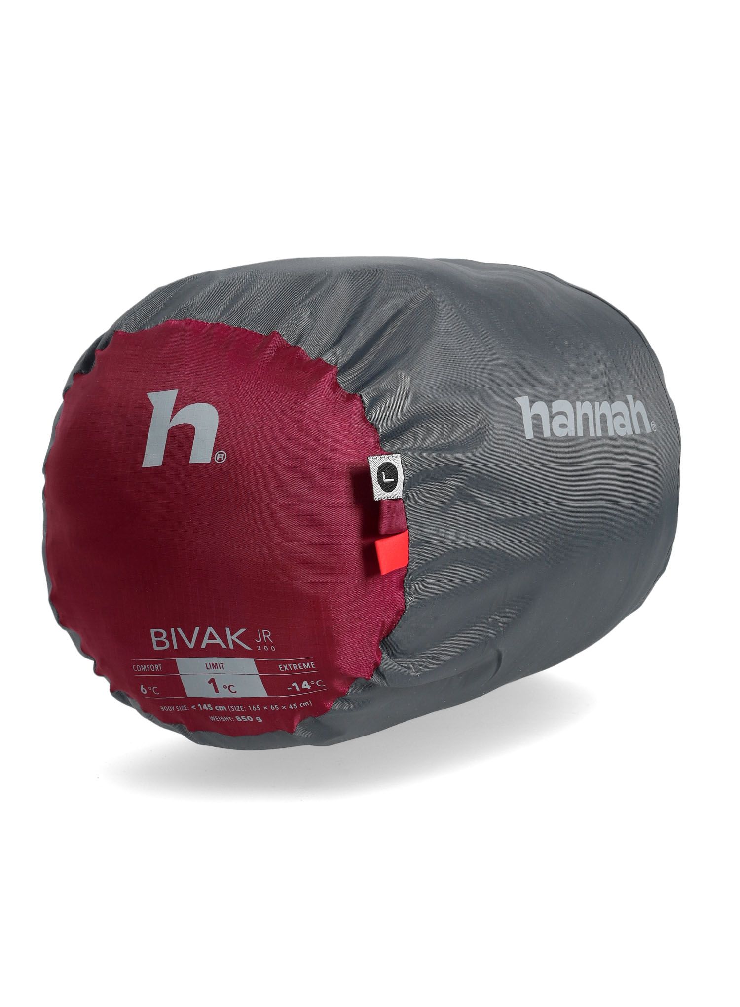 Schlafsack Kinder Hannah Bivak Jr 200 (140 cm) - rhododendron/poppy red II  | 8a.de