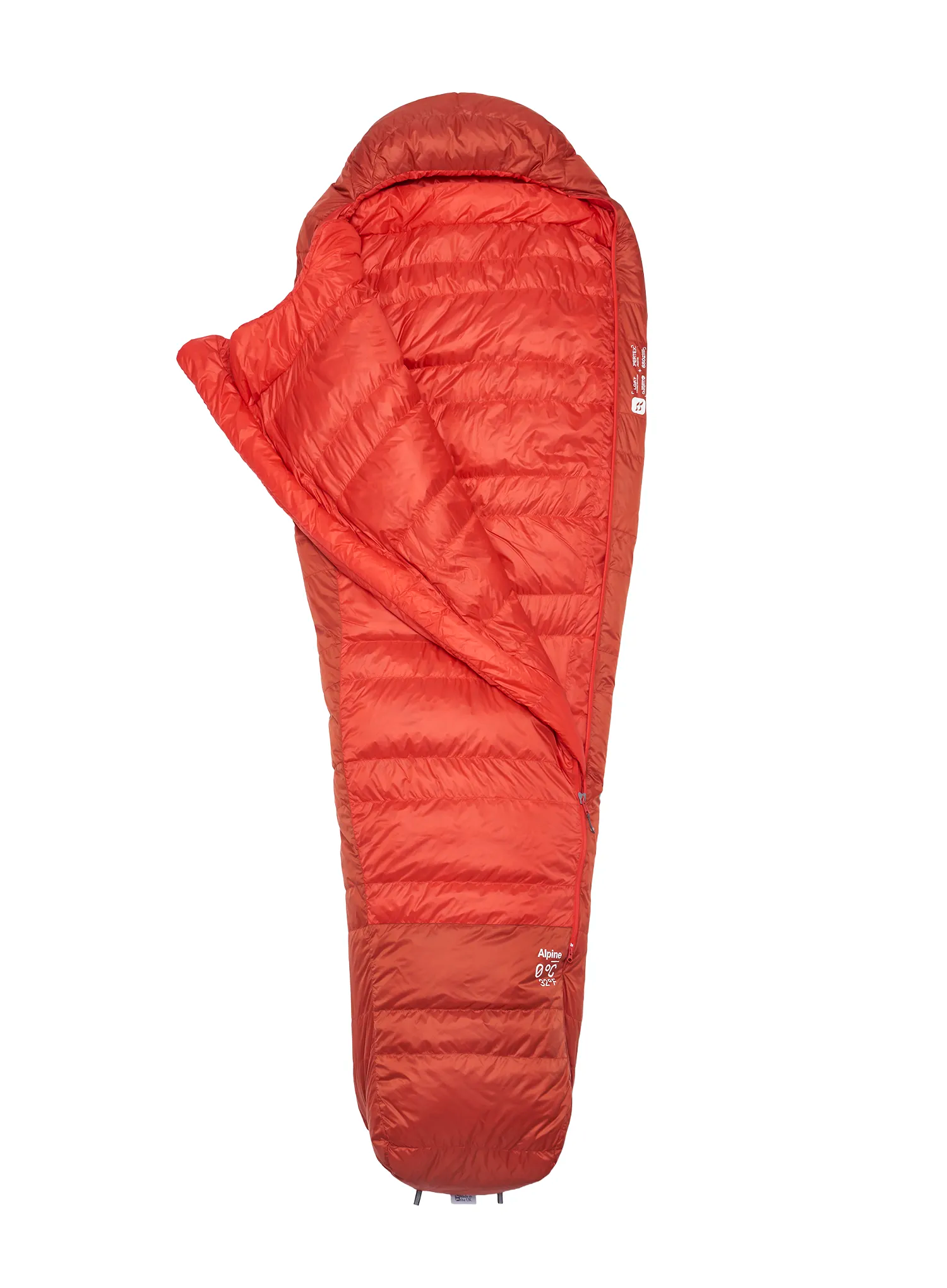 Daunenschlafsack Rab Alpine 0C / 32F XL (200 cm) - dark horizon/tuscan red