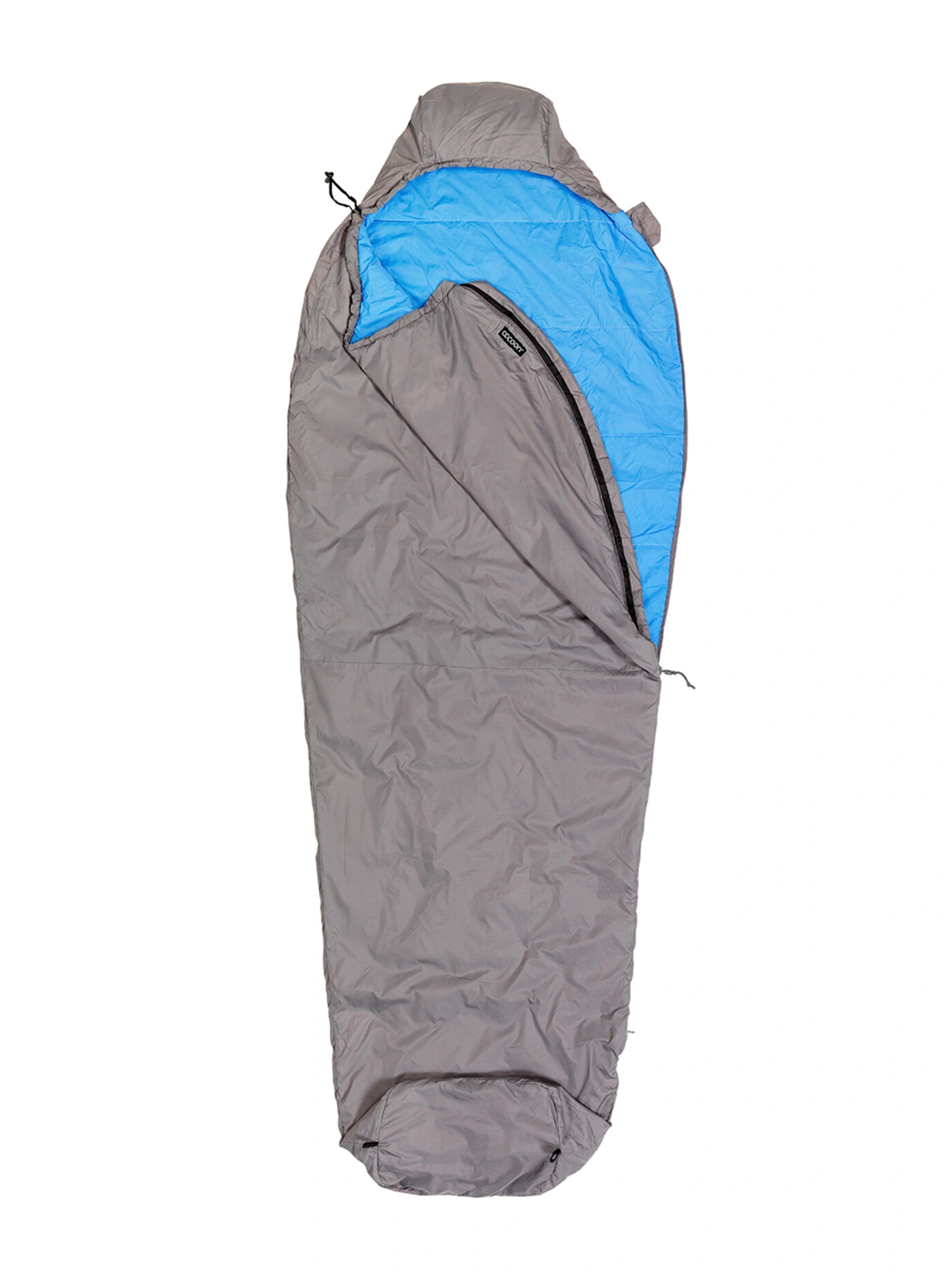 Kunstfaserschlafsack Cocoon Mountain Wanderer Regular (185 cm) - volcano grey/light blue